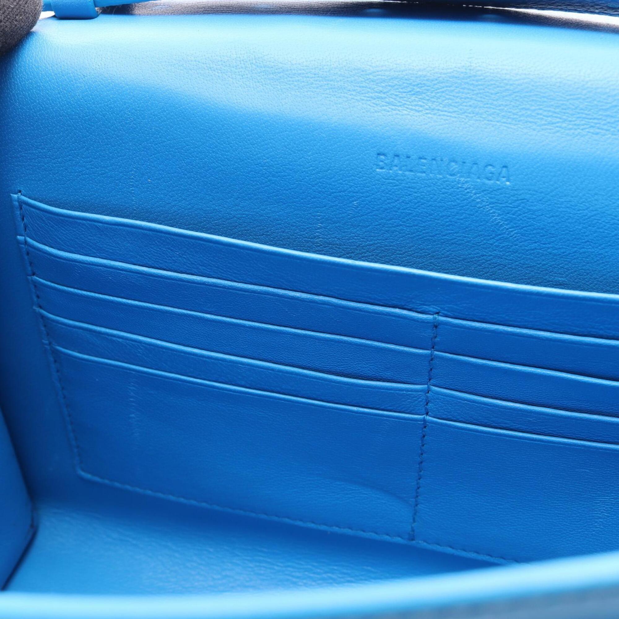 Balenciaga Blue Leather Handbag Shoulder Bag (Pre-Owned)
