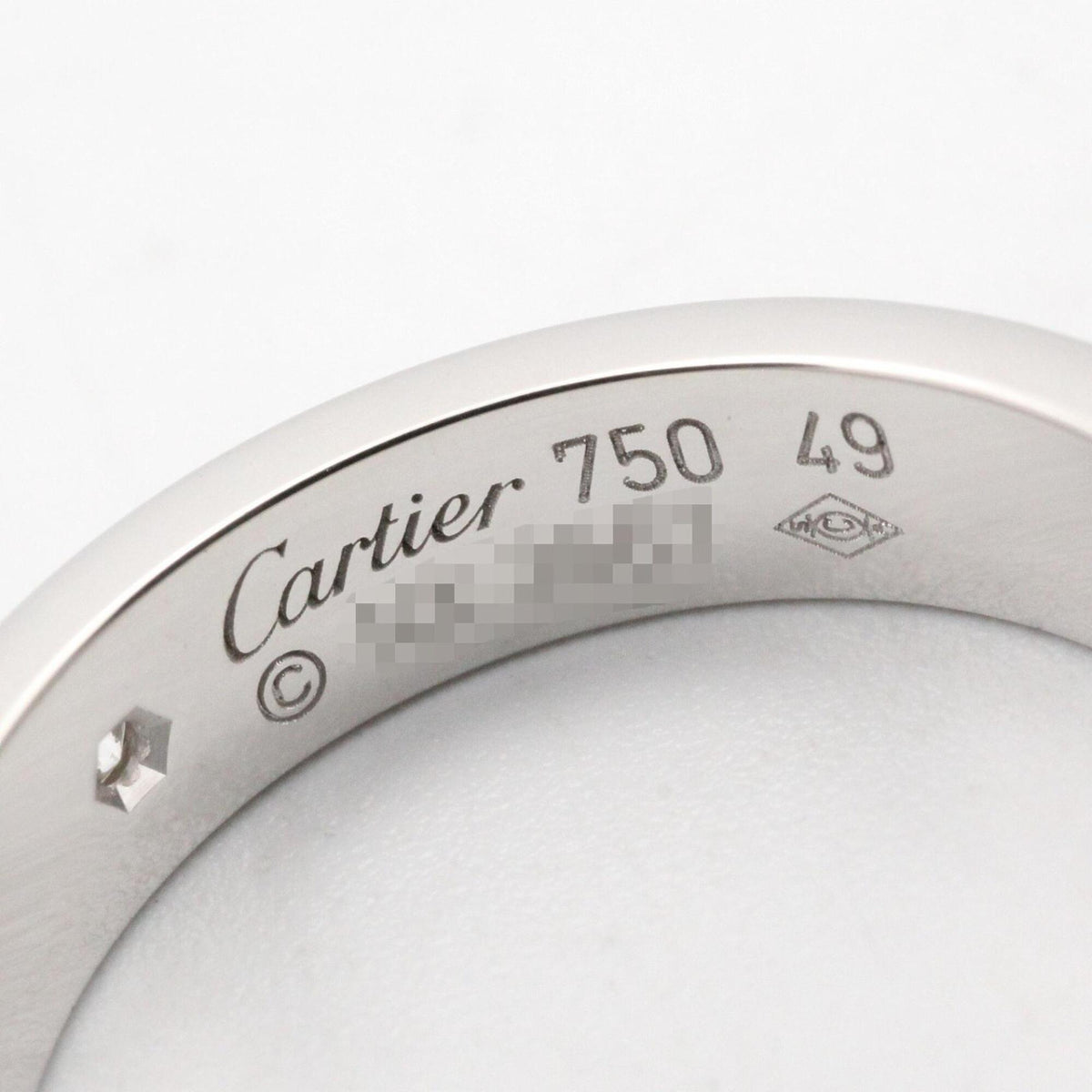 Cartier Silver Clear White Gold (18K) Band Ring (Pre-Owned)