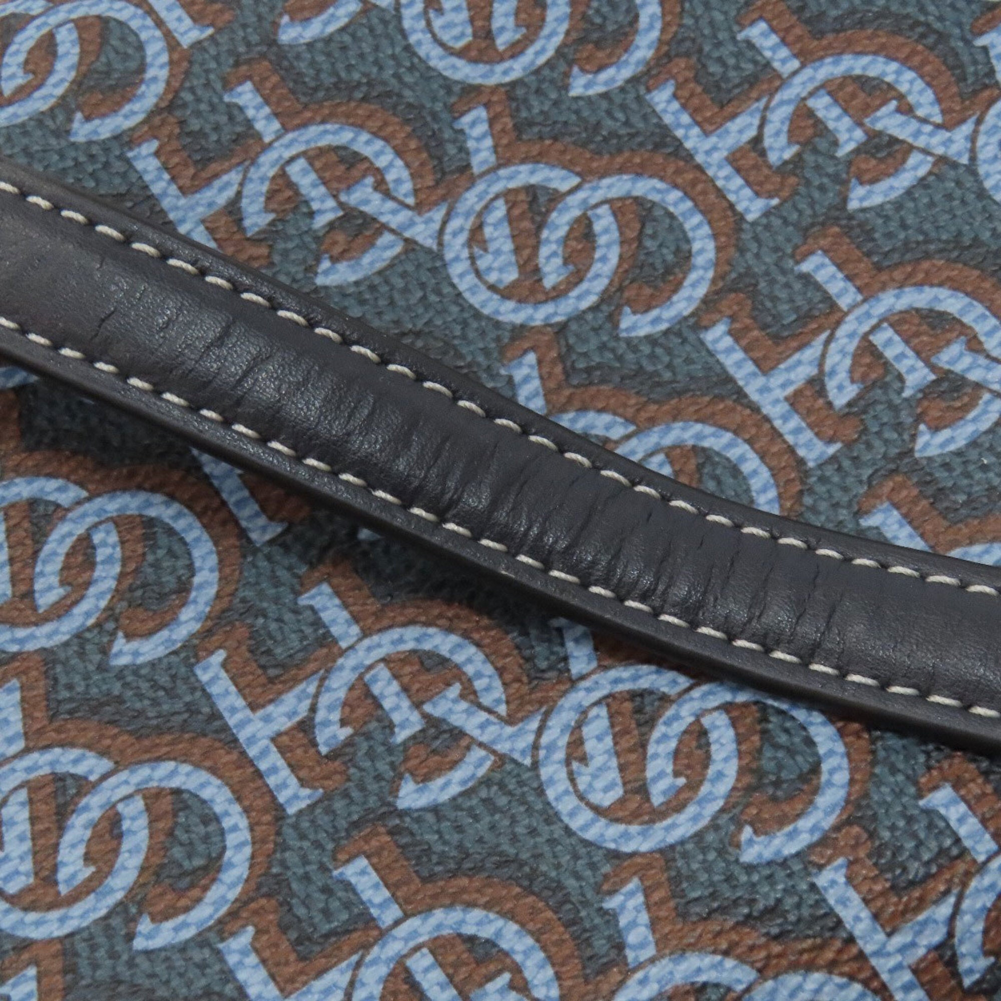 Coach Signature Black Blue Pvc Shoulder Bag (Pre-Owned)