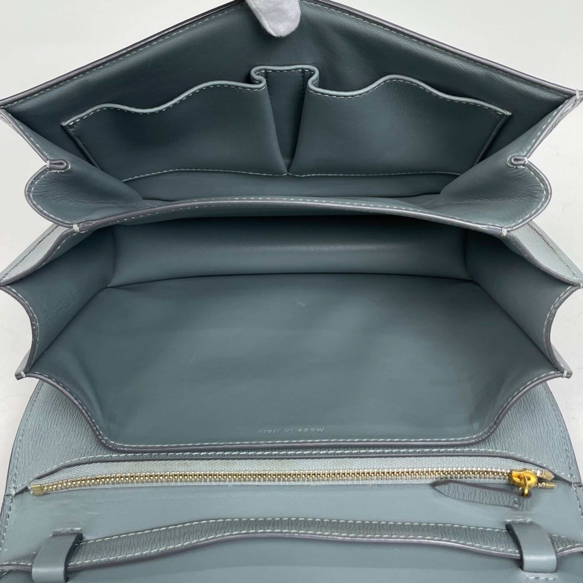 Celine Blue Leather Shoulder Bag (Pre-Owned)