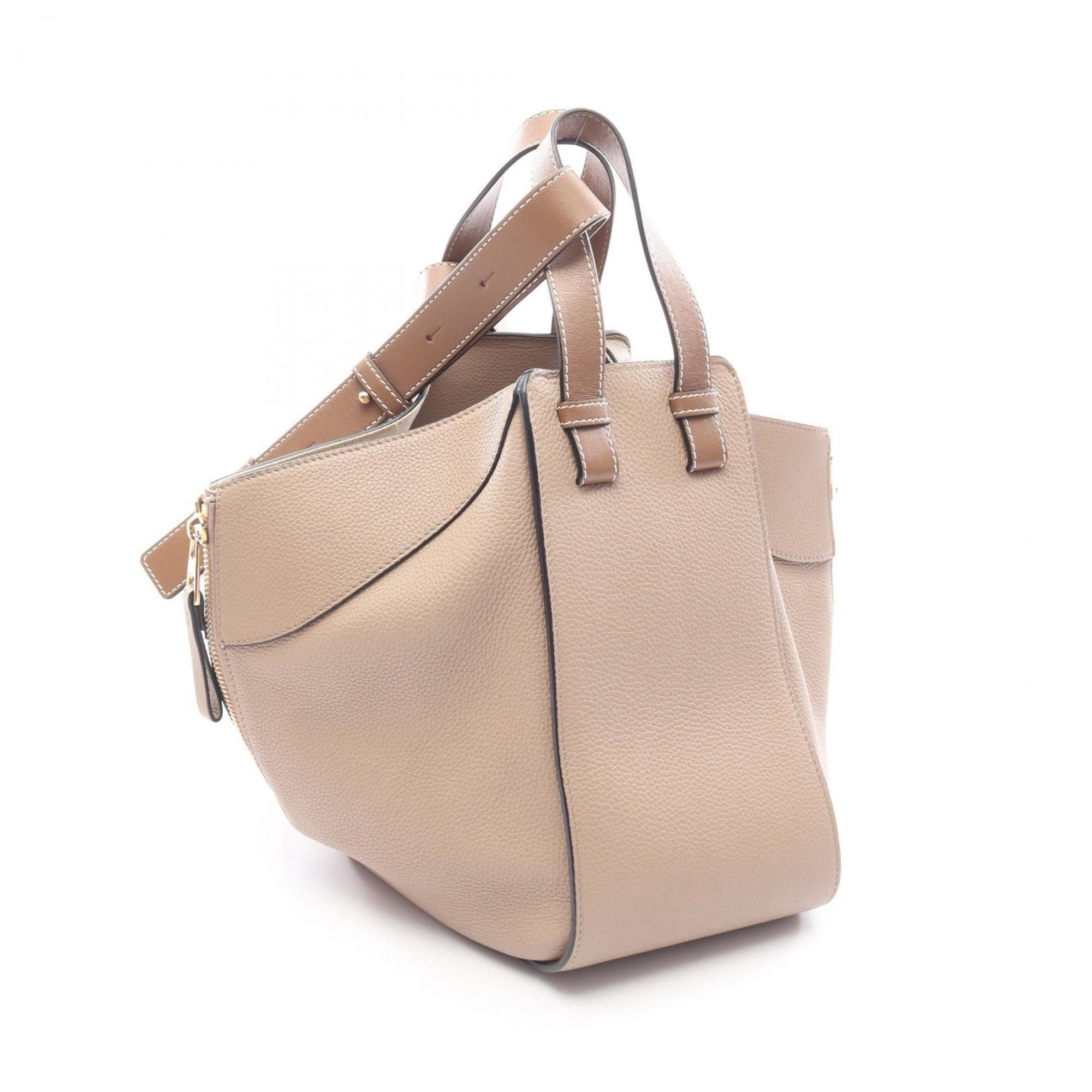 Loewe Beige Brown Leather Handbag (Pre-Owned)