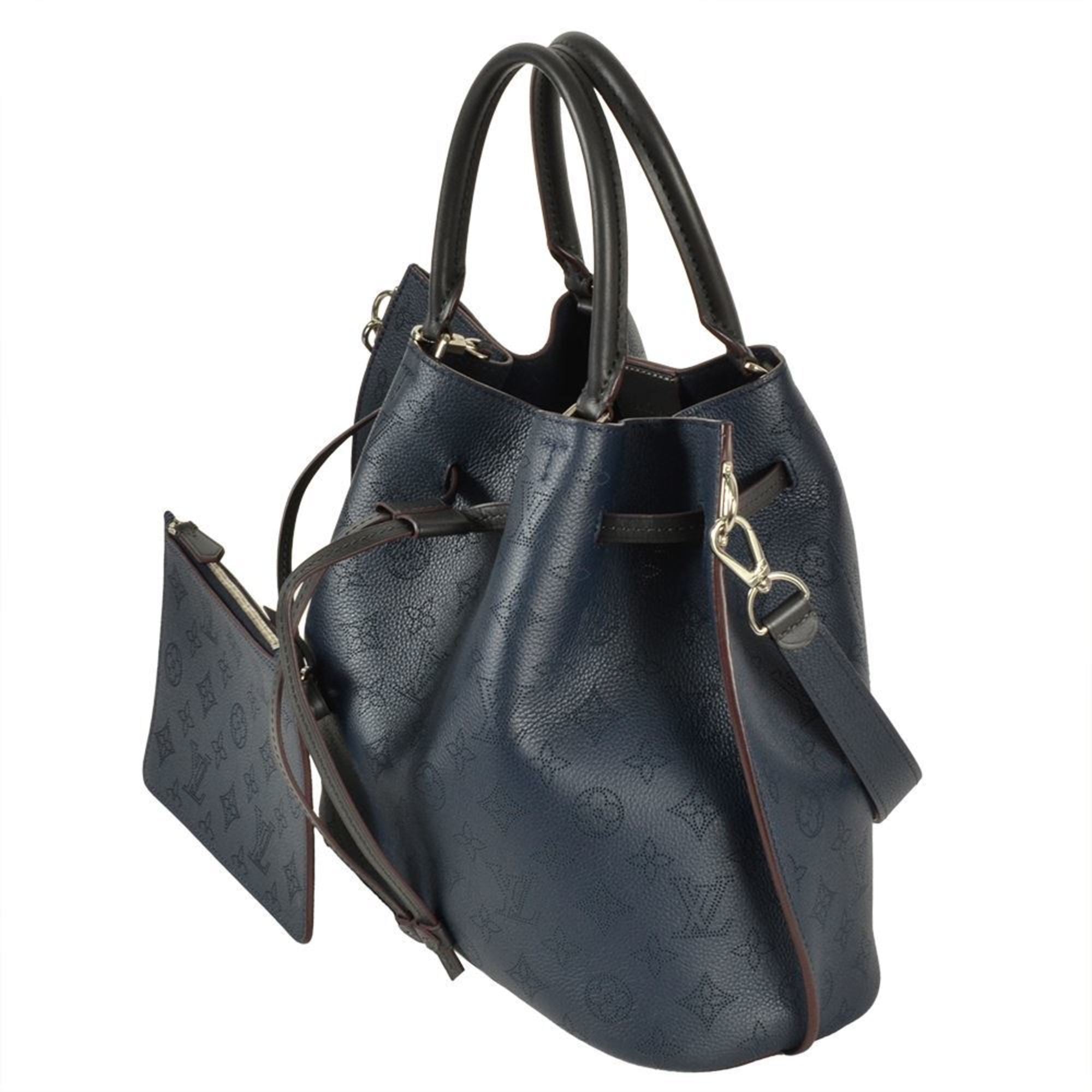 Louis Vuitton Navy Navy Blue Mahina Leather Shoulder Bag (Pre-Owned)