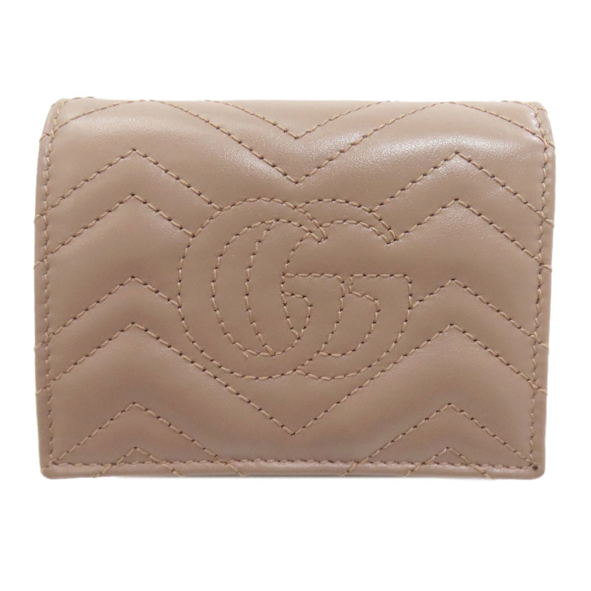 Gucci Pink Beige Leather Wallet (Bi-Fold) (Pre-Owned)