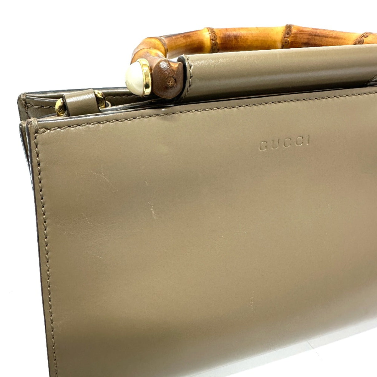 Gucci Brown Leather Handbag (Pre-Owned)