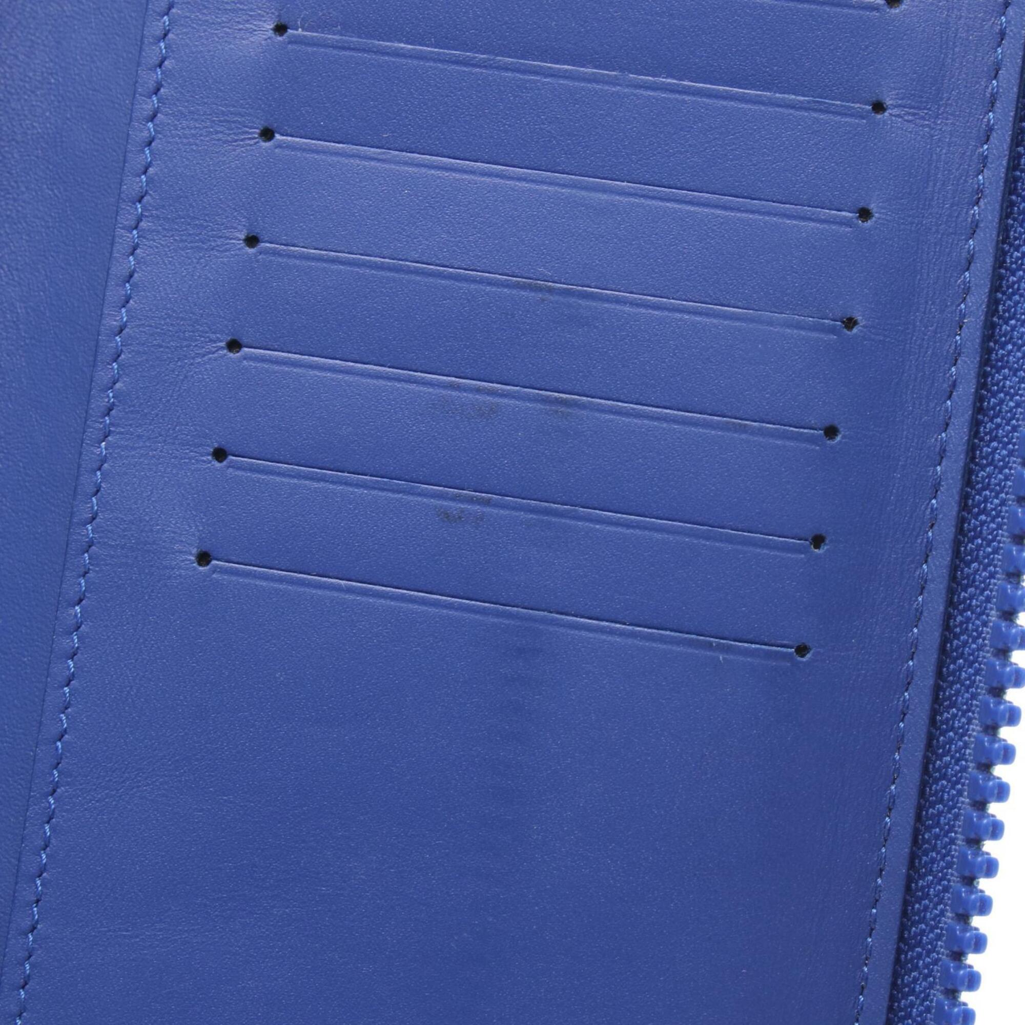 Louis Vuitton Blue Leather Long Wallet (Bi-Fold) (Pre-Owned)