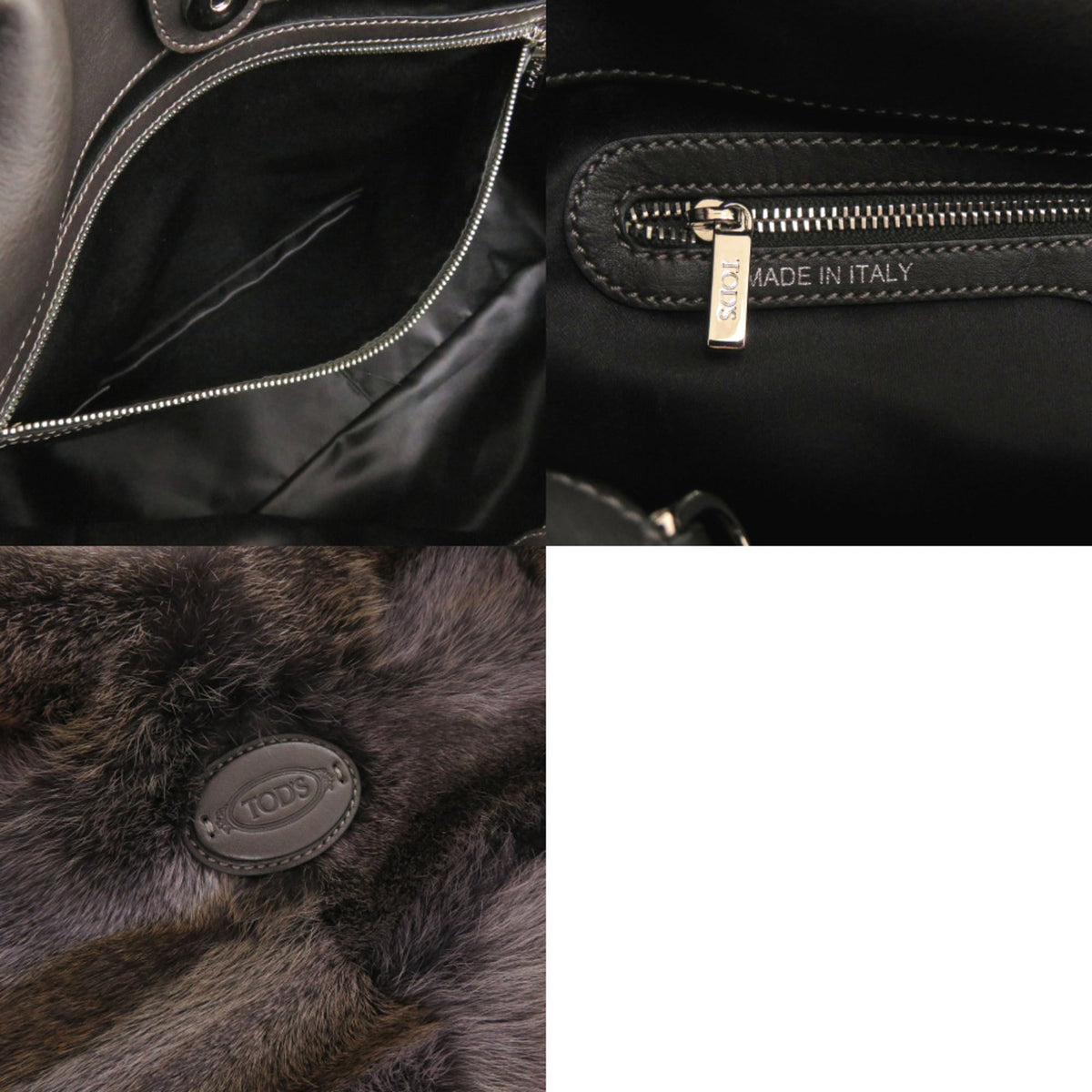 Tod's Brown Fur Handbag Shoulder Bag (Pre-Owned)