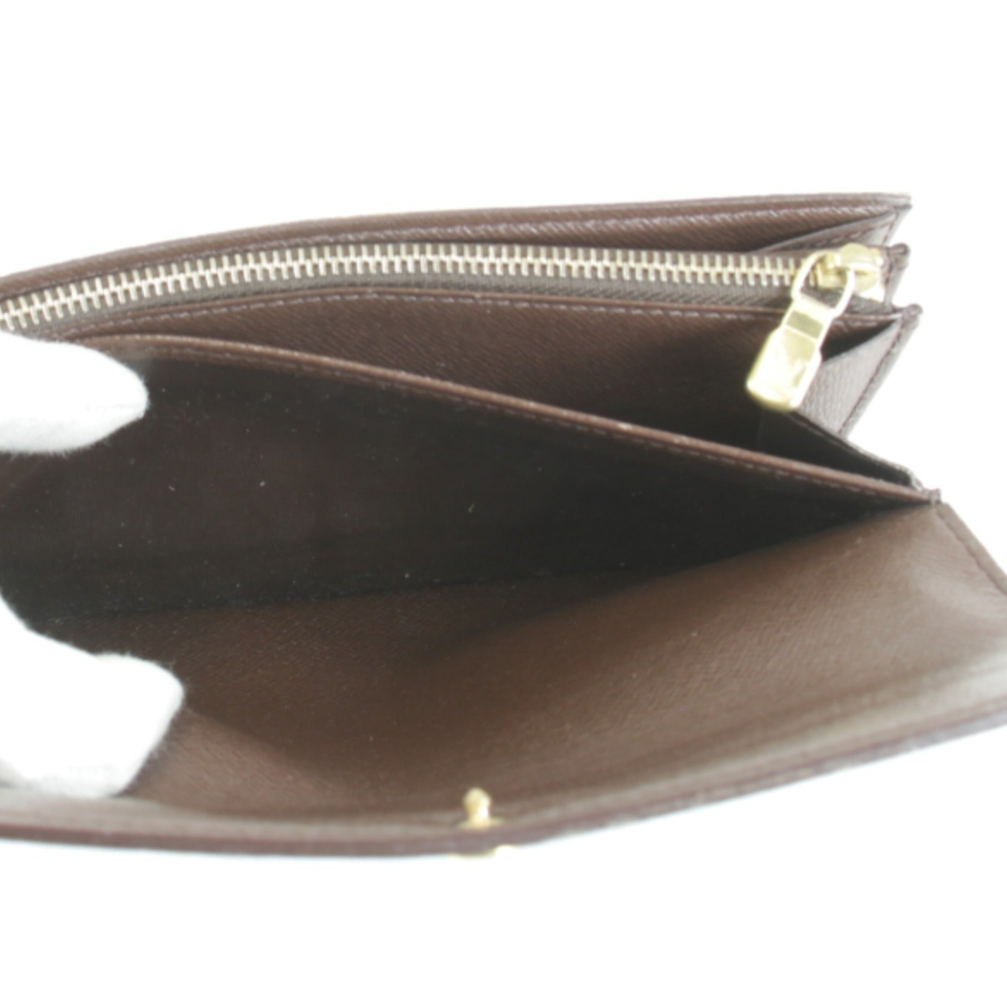 Louis Vuitton Brown Damier Canvas Long Wallet (Bi-Fold) (Pre-Owned)