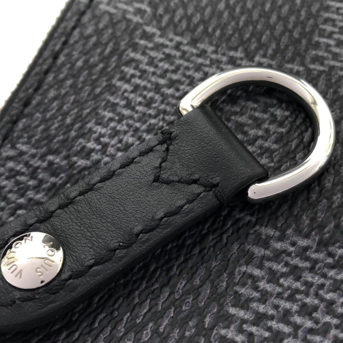 Louis Vuitton Graphite Coated Canvas Pouch Shoulder Bag (Pre-Owned)