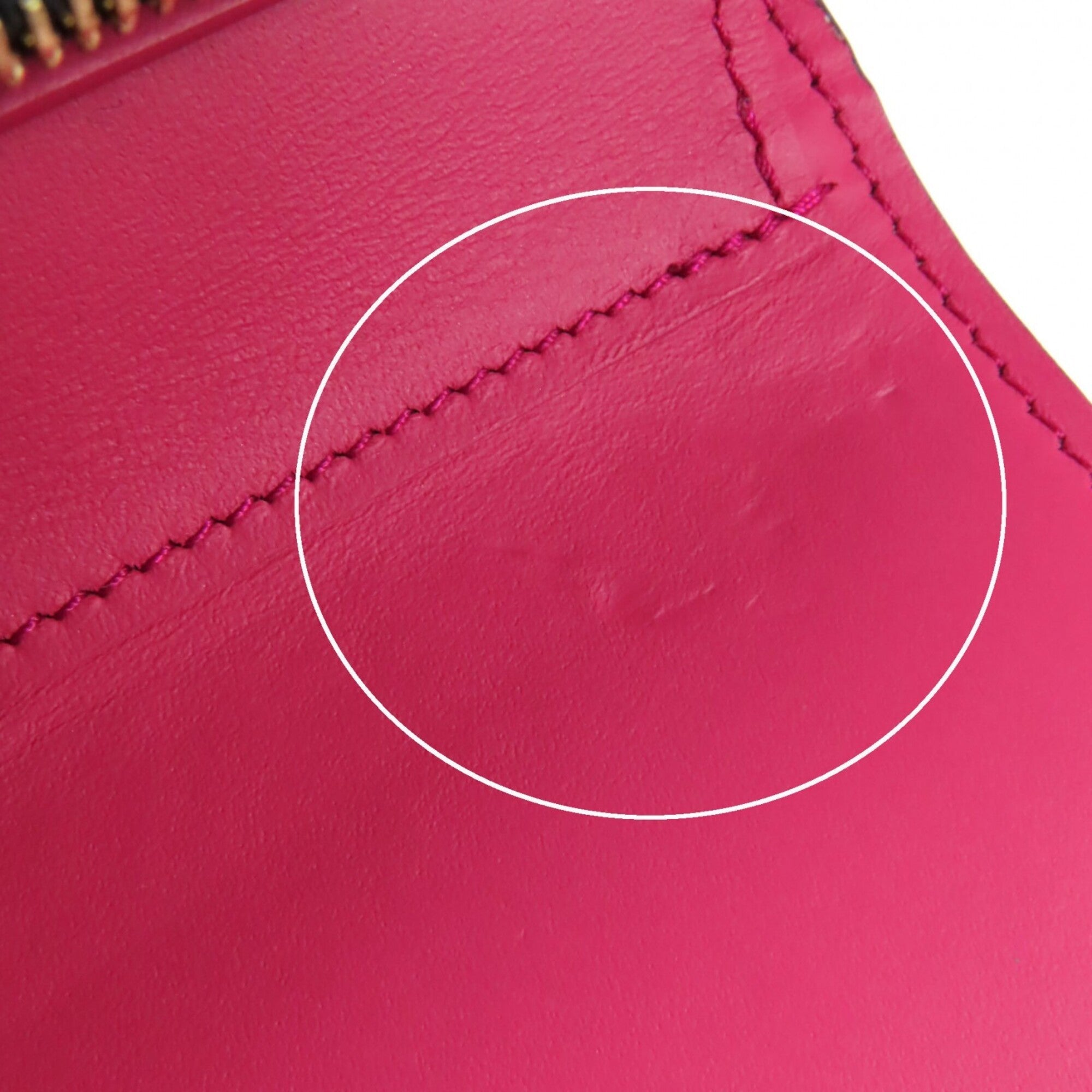 Louis Vuitton Hot Pink Noir Leather Wallet (Bi-Fold) (Pre-Owned)