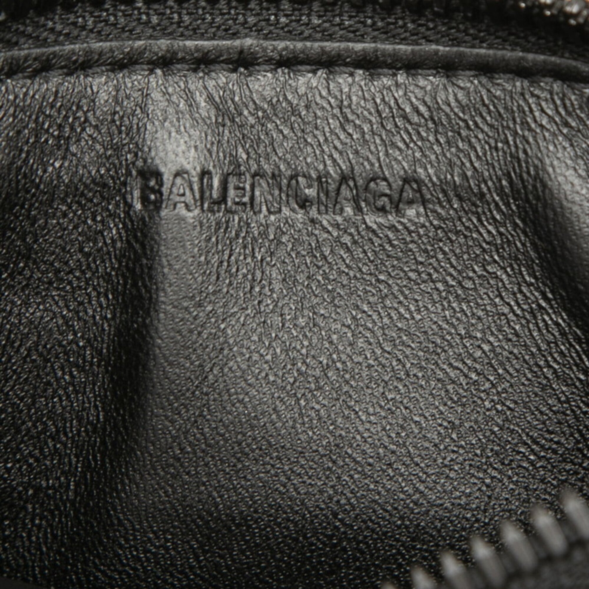 Balenciaga Black Leather Shoulder Bag Tote Bag (Pre-Owned)