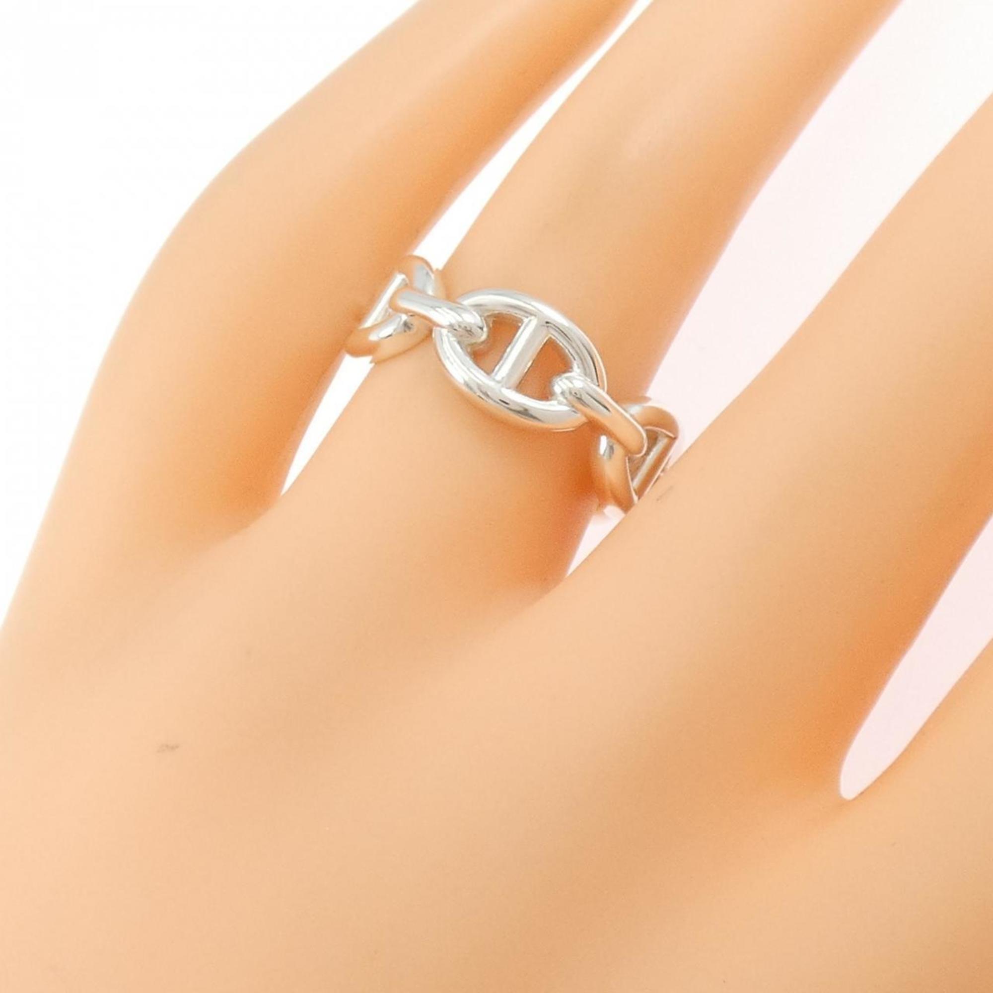 Hermes Silver 925 Band Ring (Pre-Owned)