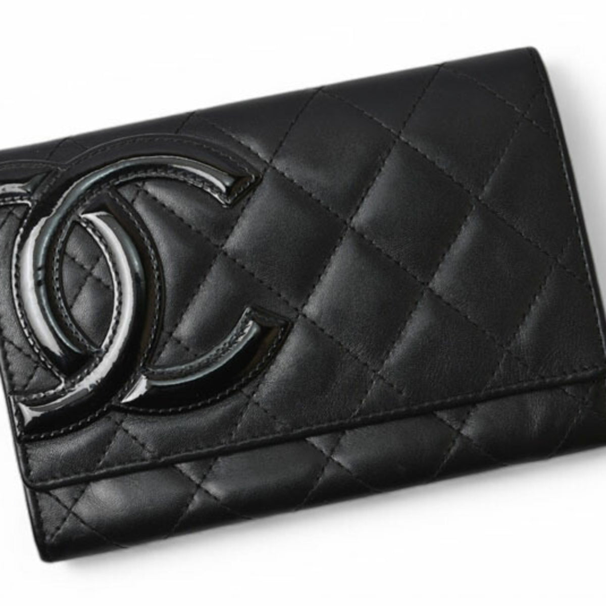 Chanel Black Pink Leather Wallet (Bi-Fold) (Pre-Owned)