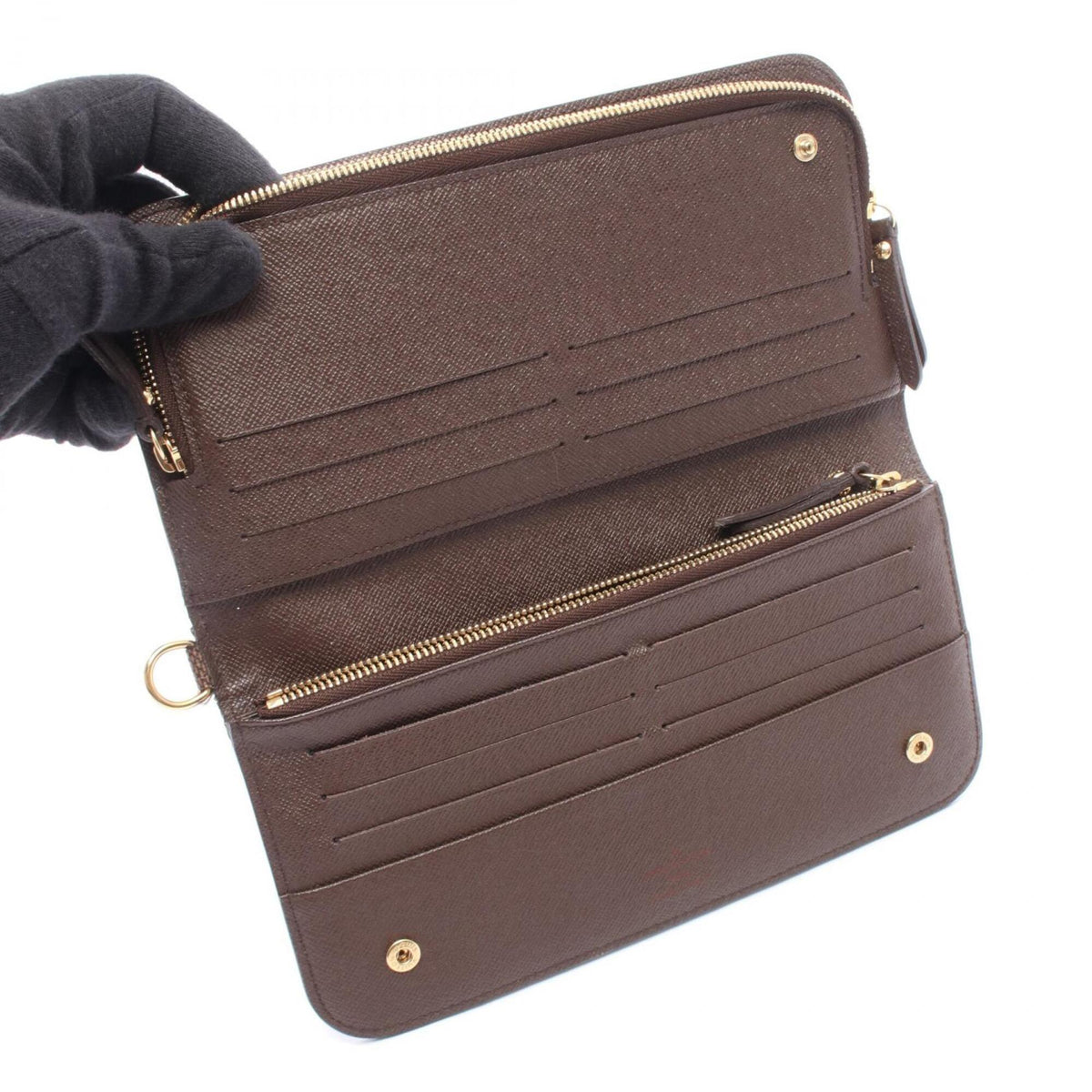Louis Vuitton Brown Pvc Long Wallet (Bi-Fold) (Pre-Owned)