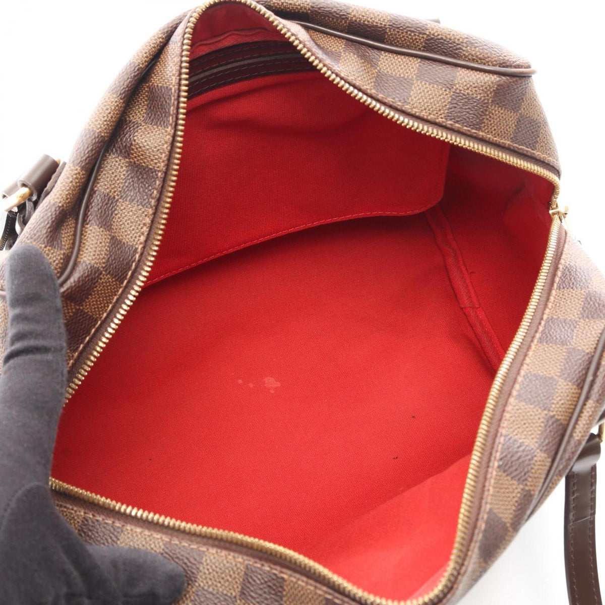 Louis Vuitton Brown Ebene Coated Canvas Leather Handbag Shoulder Bag (Pre-Owned)