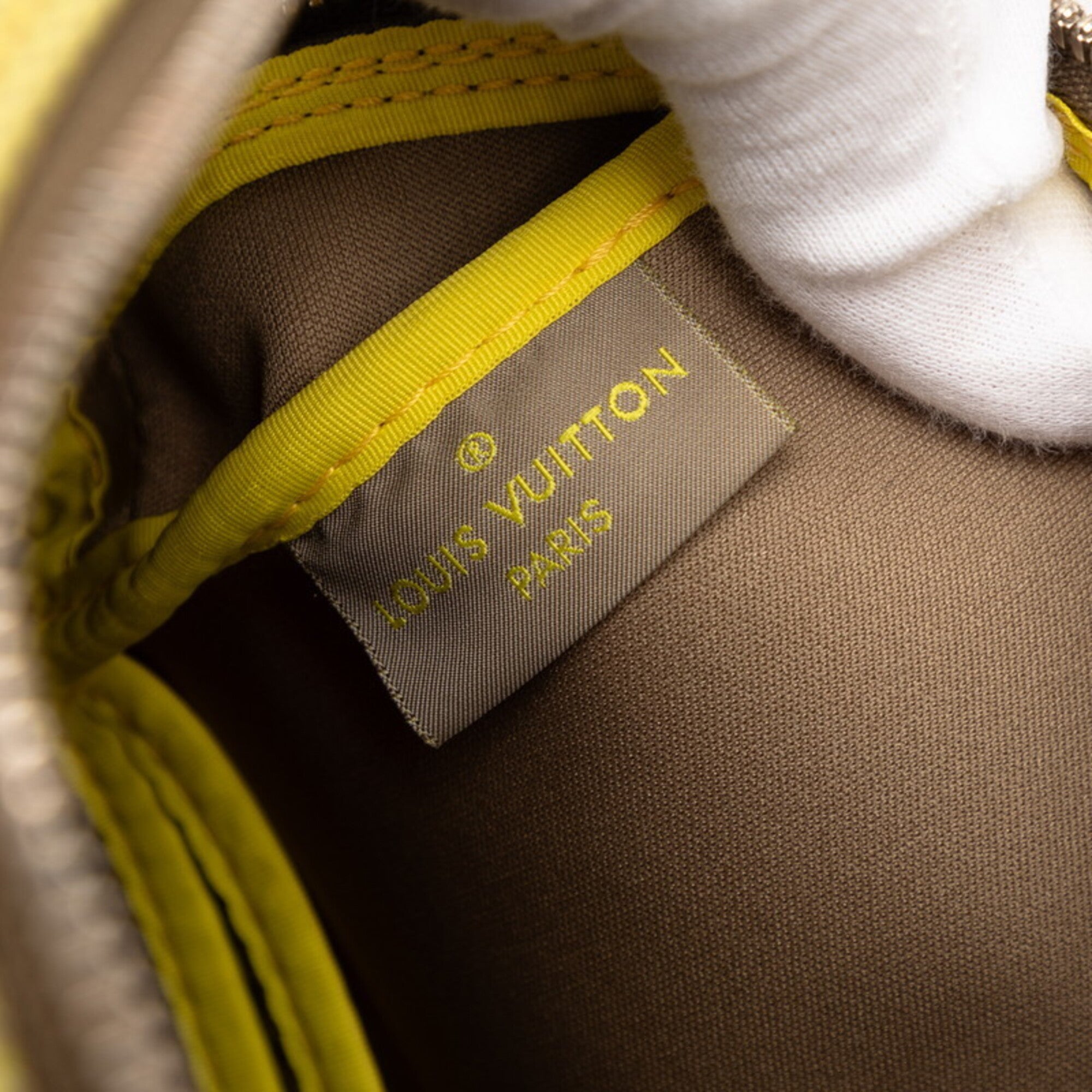 Louis Vuitton Yellow Canvas Leather Shoulder Bag (Pre-Owned)