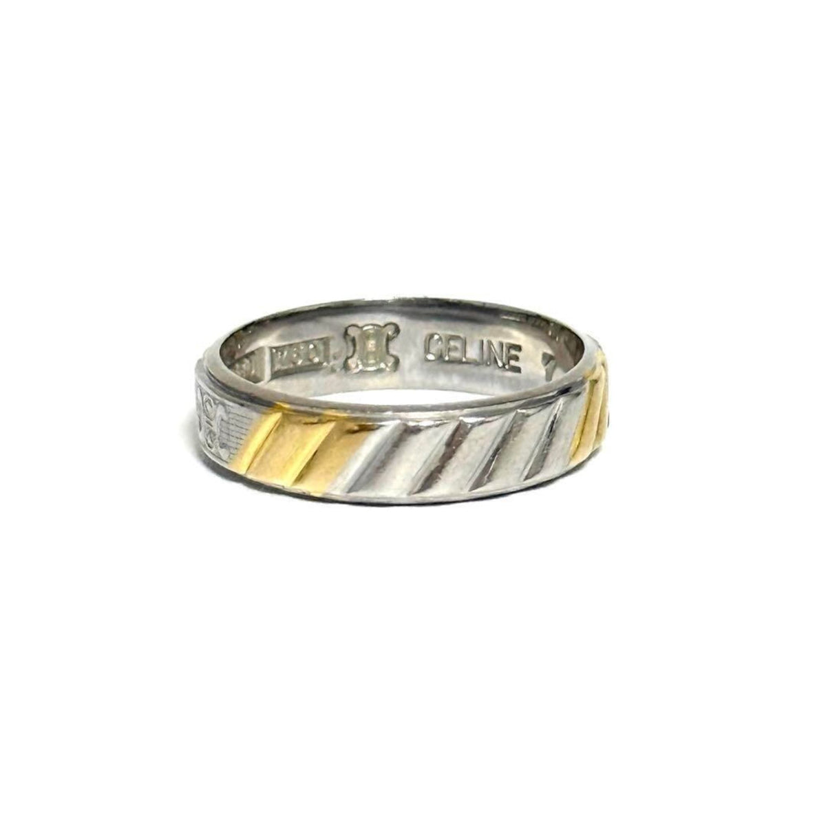Celine Yellow Gold (18K) Platinum 950 Band Ring (Pre-Owned)