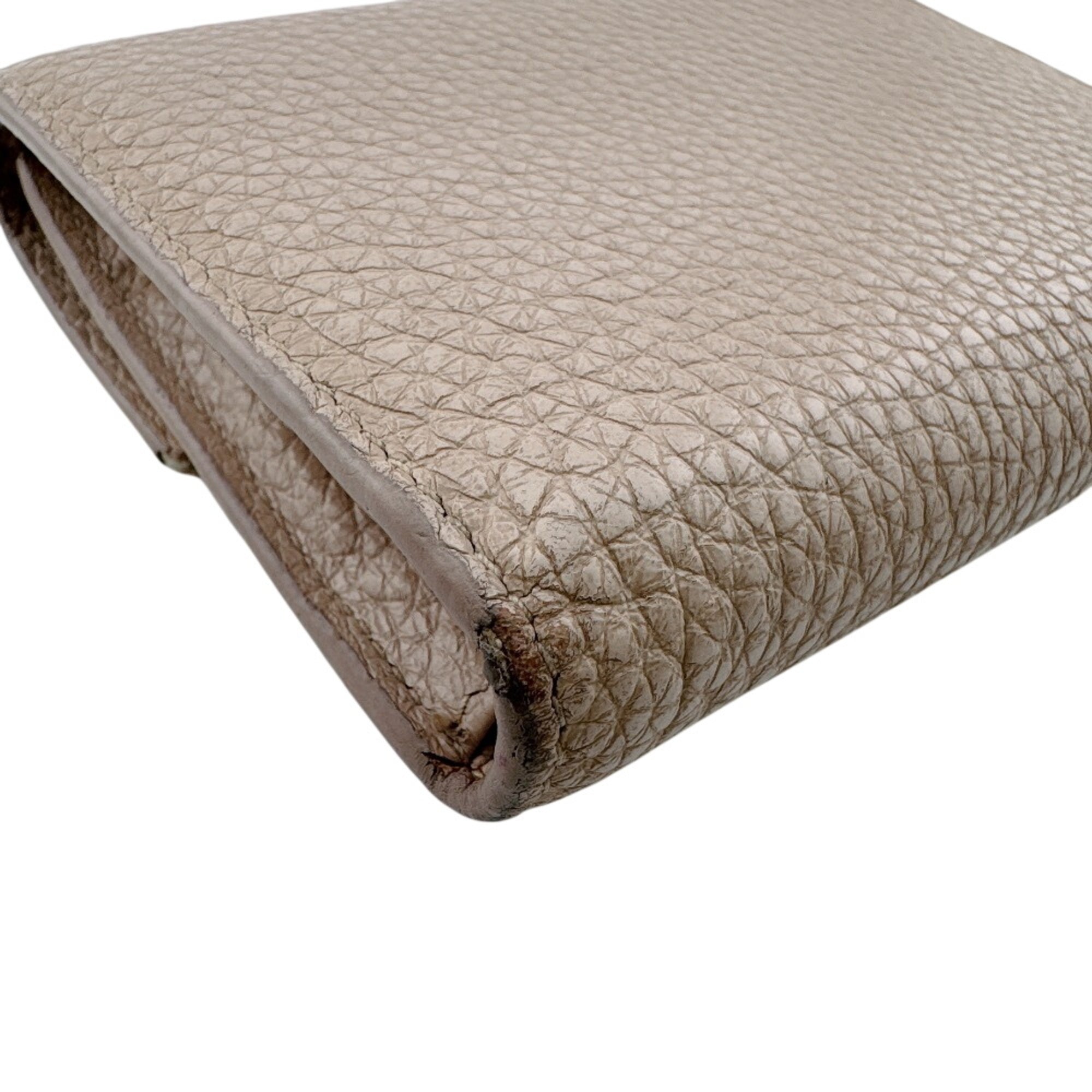 Miu Miu Beige Pink Leather Wallet (Tri-Fold) (Pre-Owned)