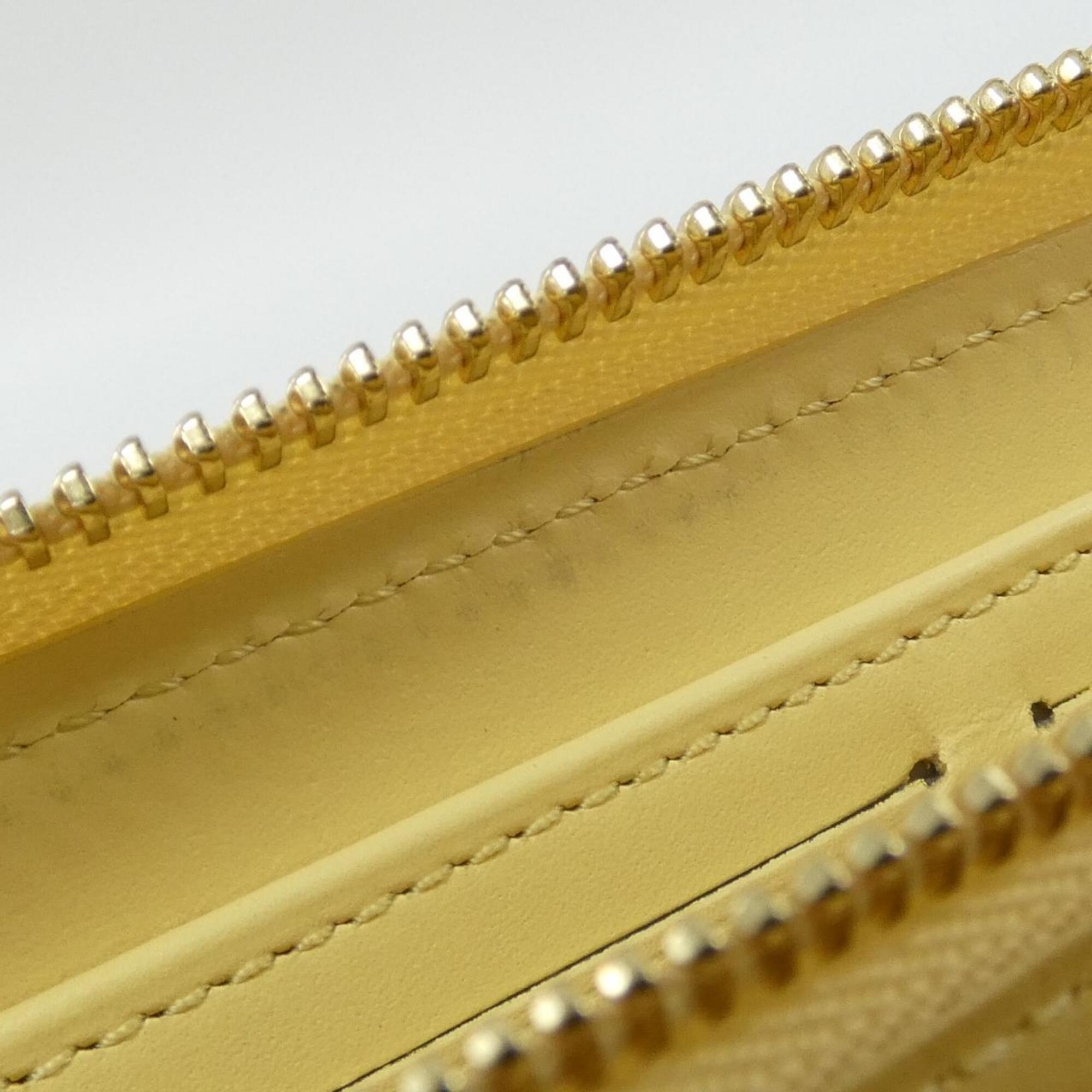 Louis Vuitton Jaune Leather Long Wallet (Bi-Fold) (Pre-Owned)