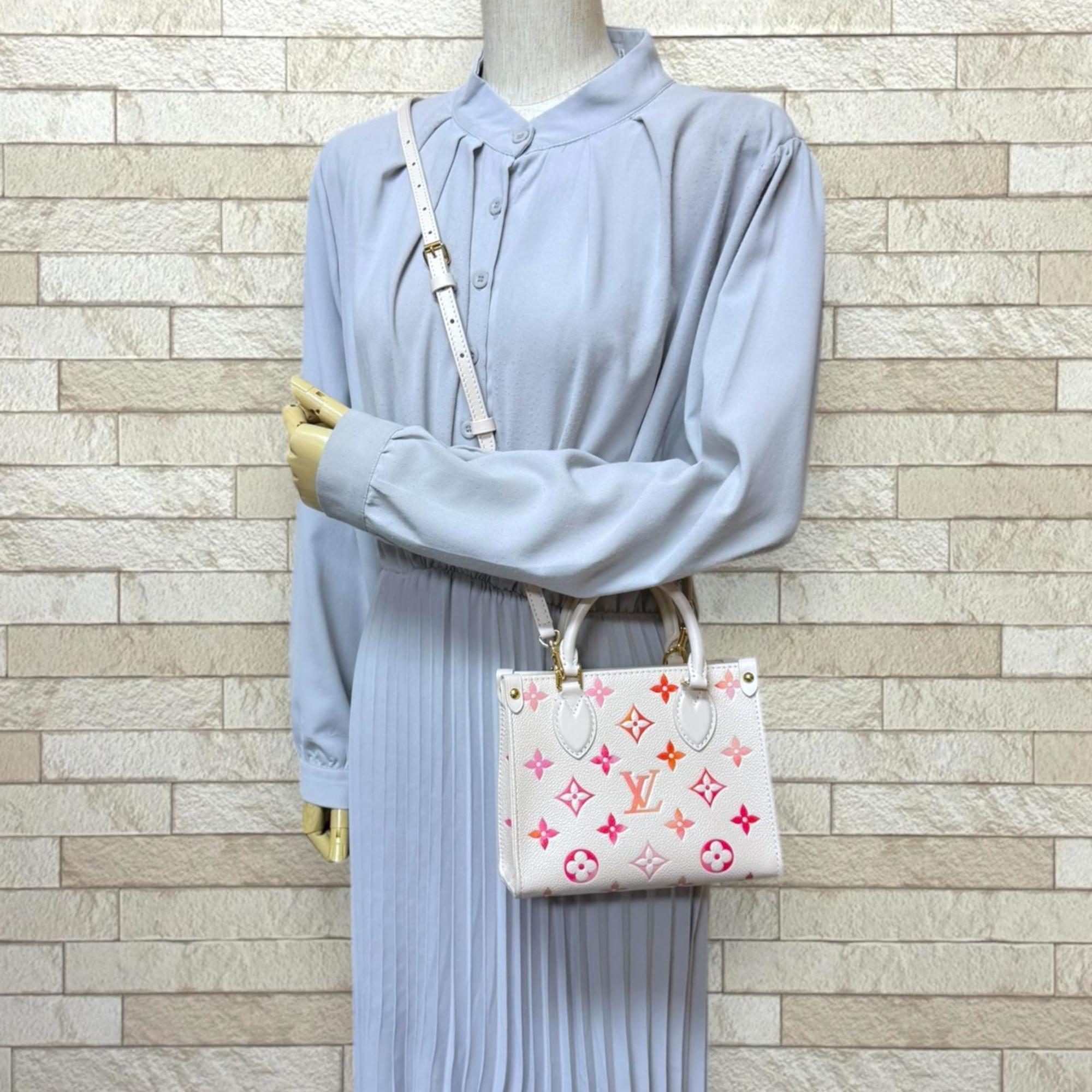 Louis Vuitton Orange Pink White Monogram Empreinte Shoulder Bag (Pre-Owned)