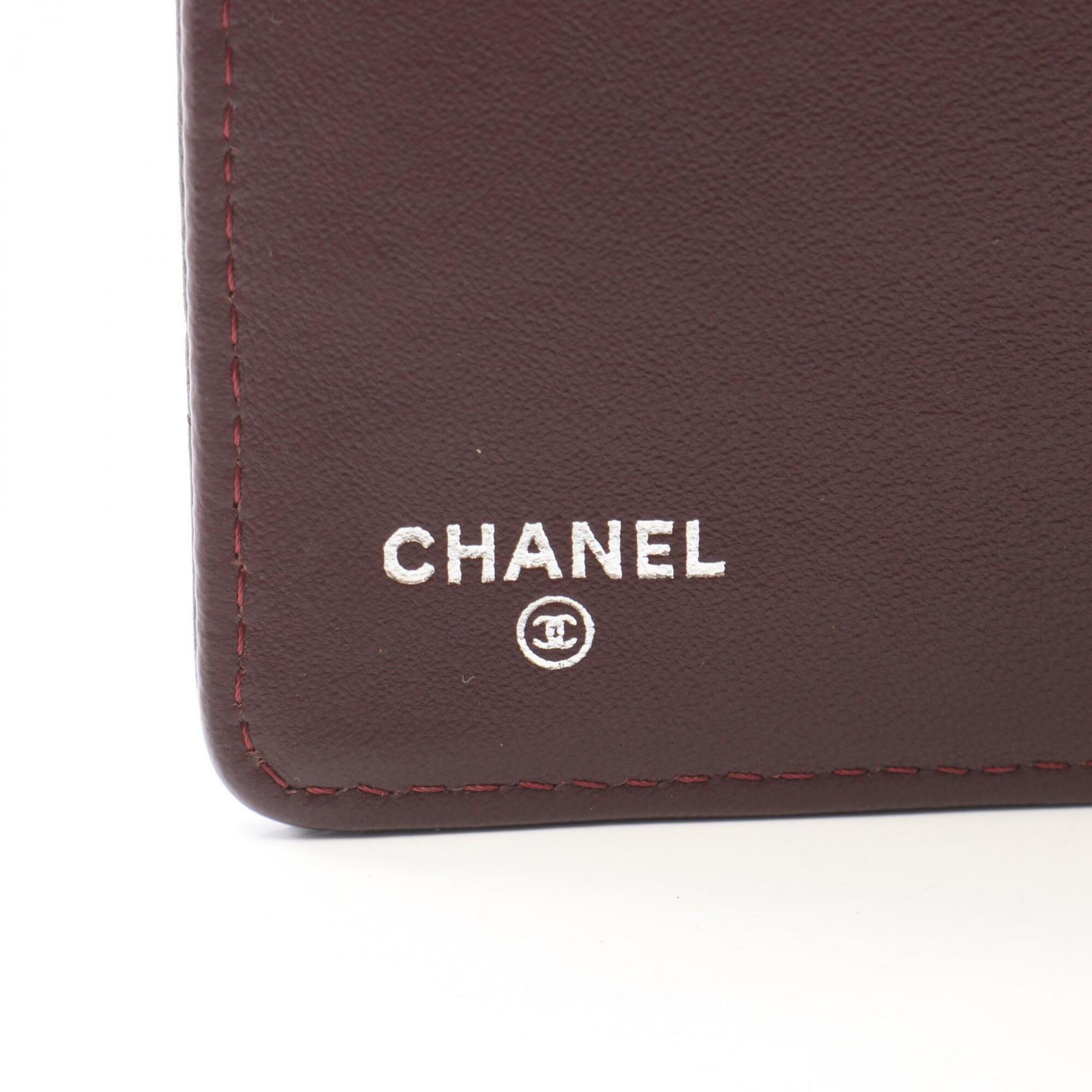 Chanel Black Leather Long Wallet (Bi-Fold) (Pre-Owned)