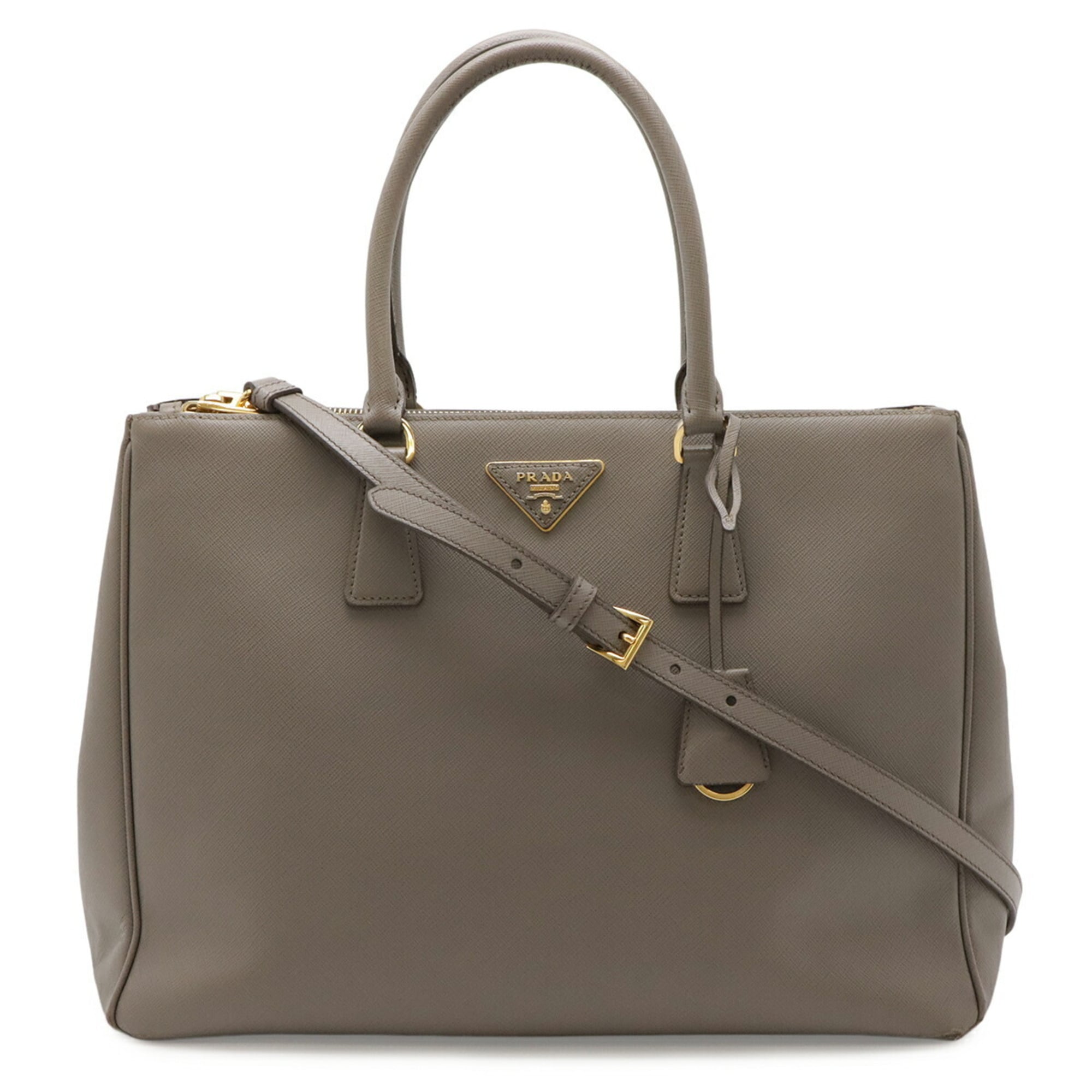 Prada Saffiano Leather Handbag Shoulder Bag (Pre-Owned)