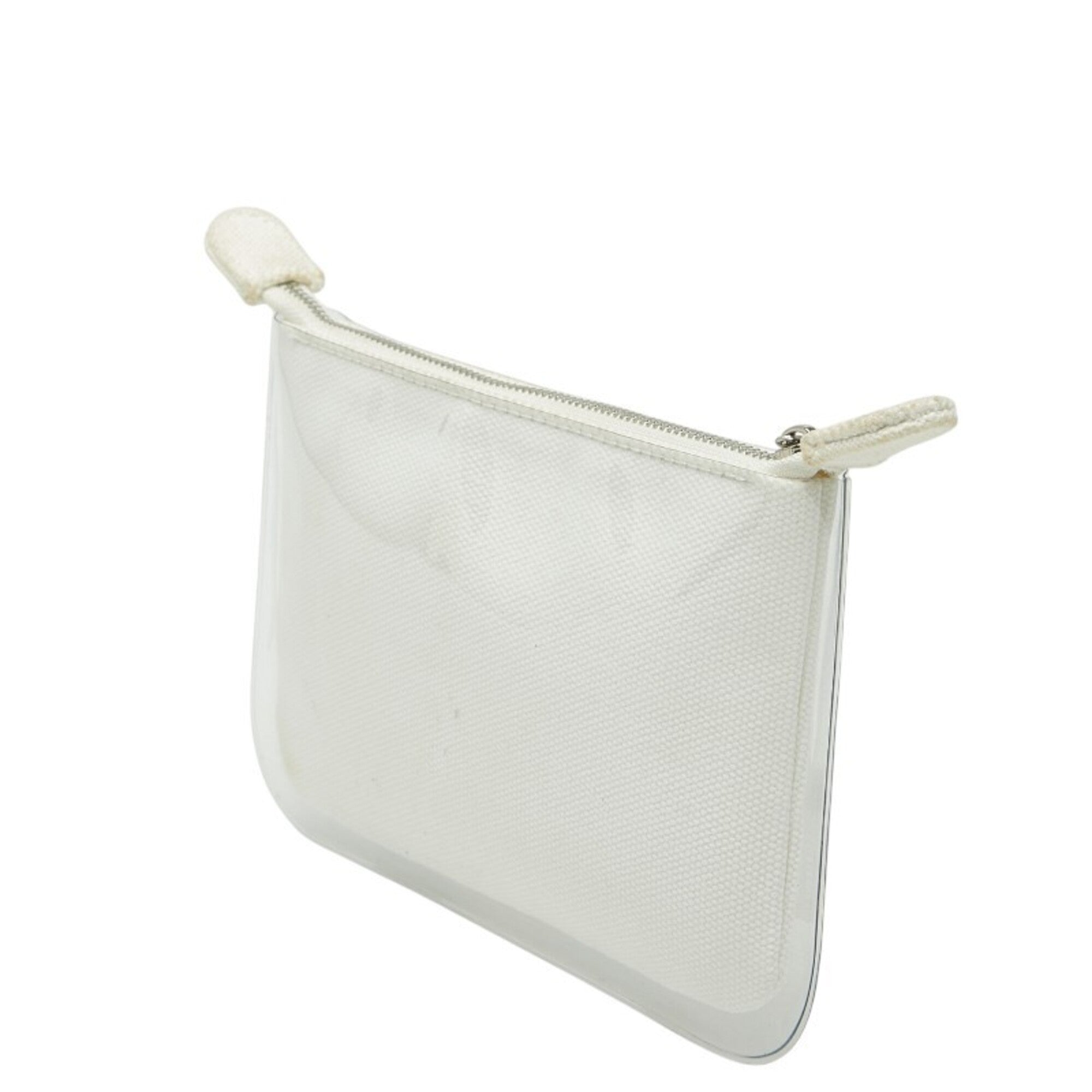 Louis Vuitton White Cotton Pvc Pouch (Pre-Owned)