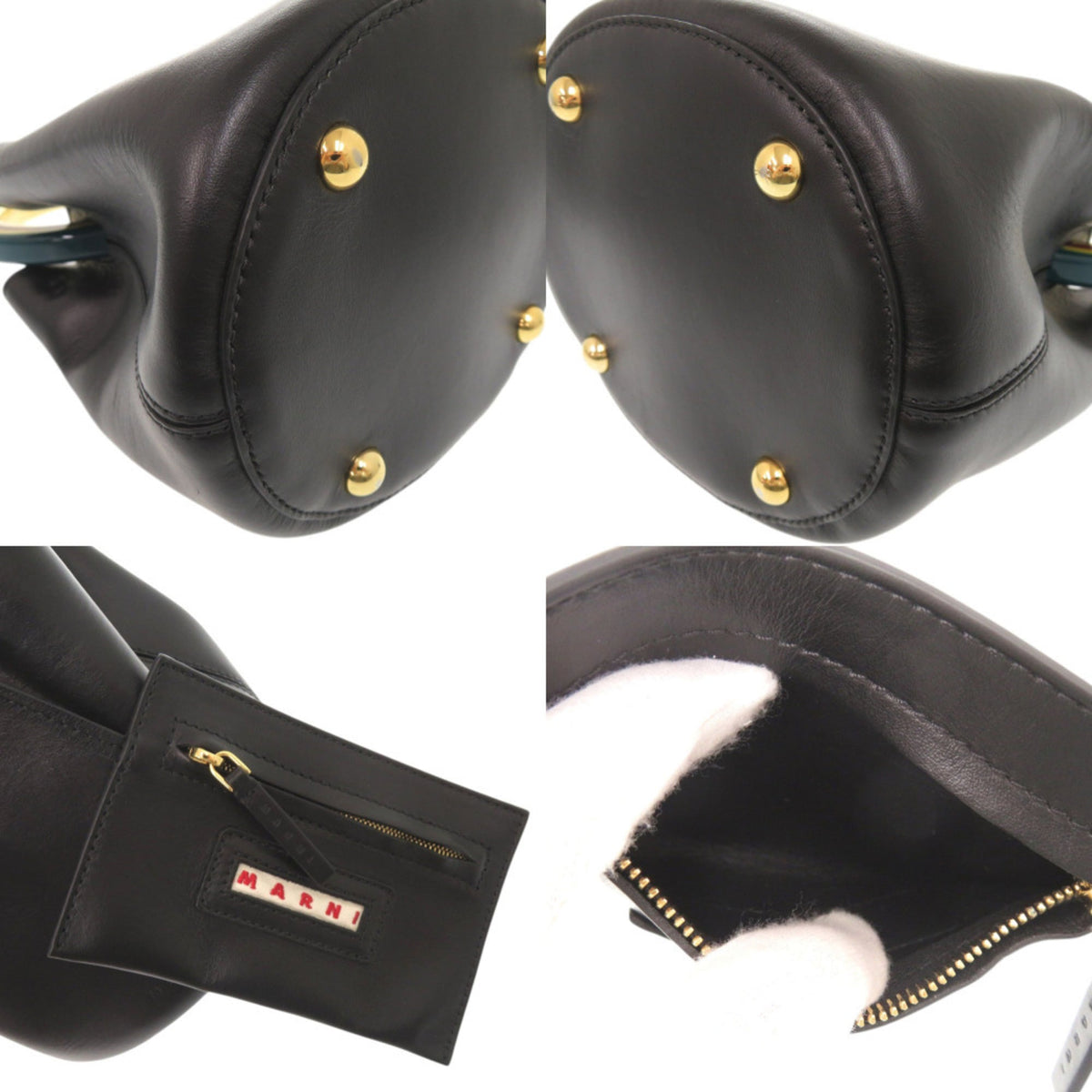 Marni Black Leather Handbag Shoulder Bag (Pre-Owned)