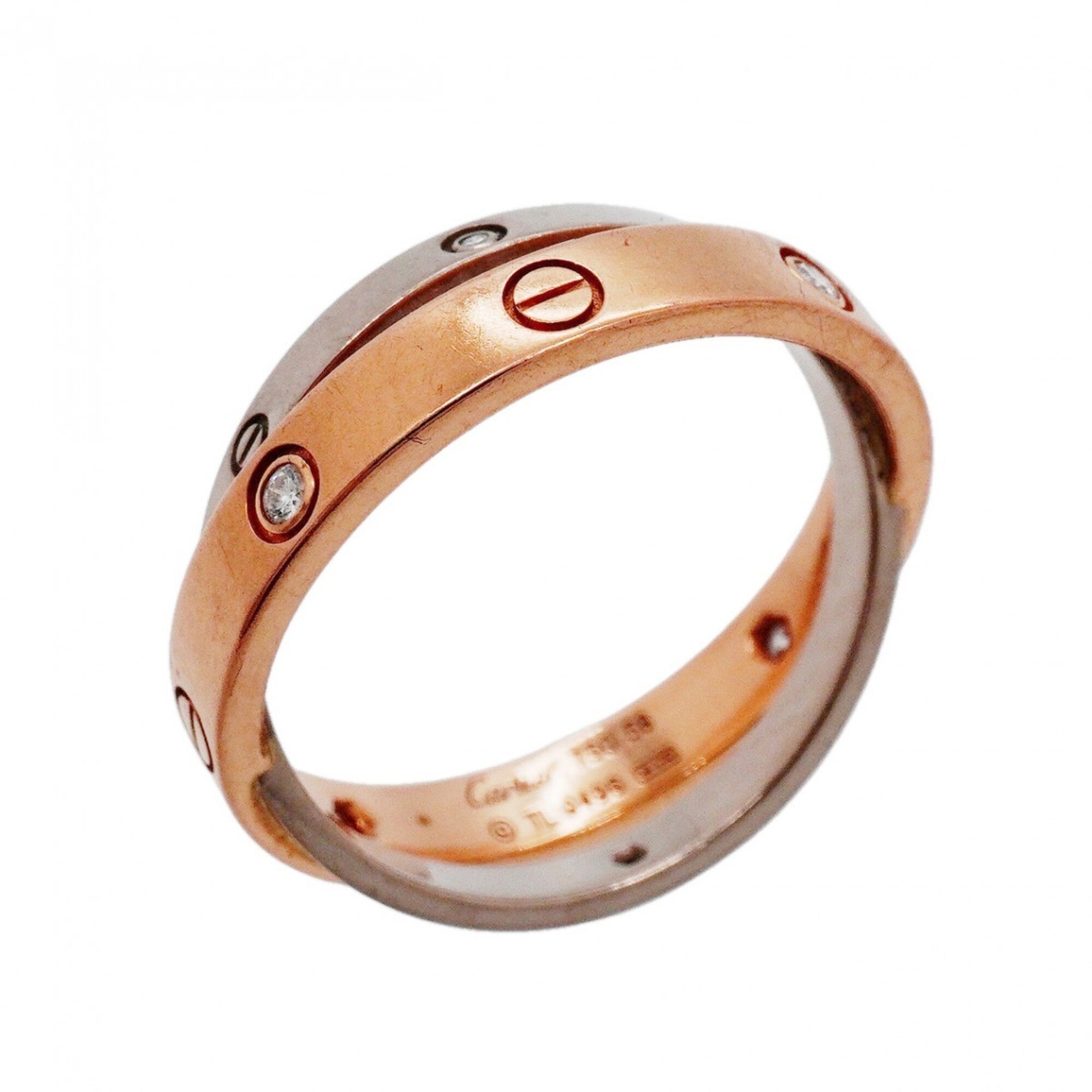 Cartier Pink Gold (18K) White Gold (18K) Band Ring (Pre-Owned)