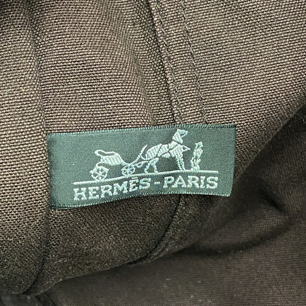 Hermes Brown Canvas Tote Bag (Pre-Owned)