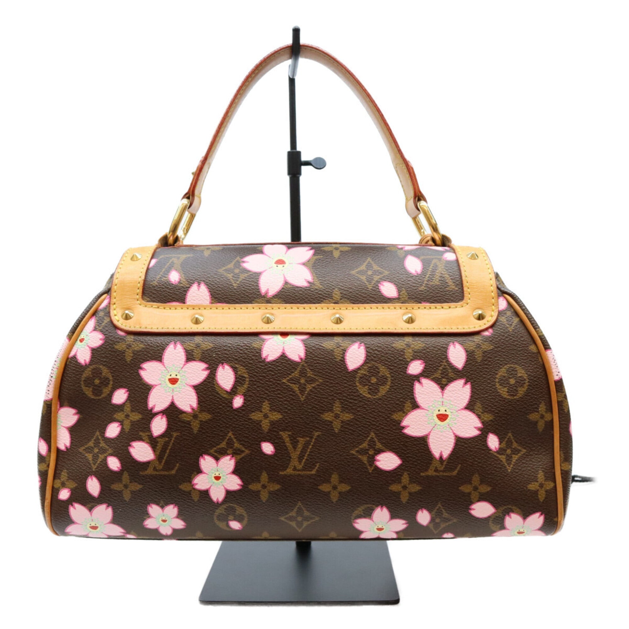 Louis Vuitton Brown Pink Monogram Cherry Blossom Handbag (Pre-Owned)
