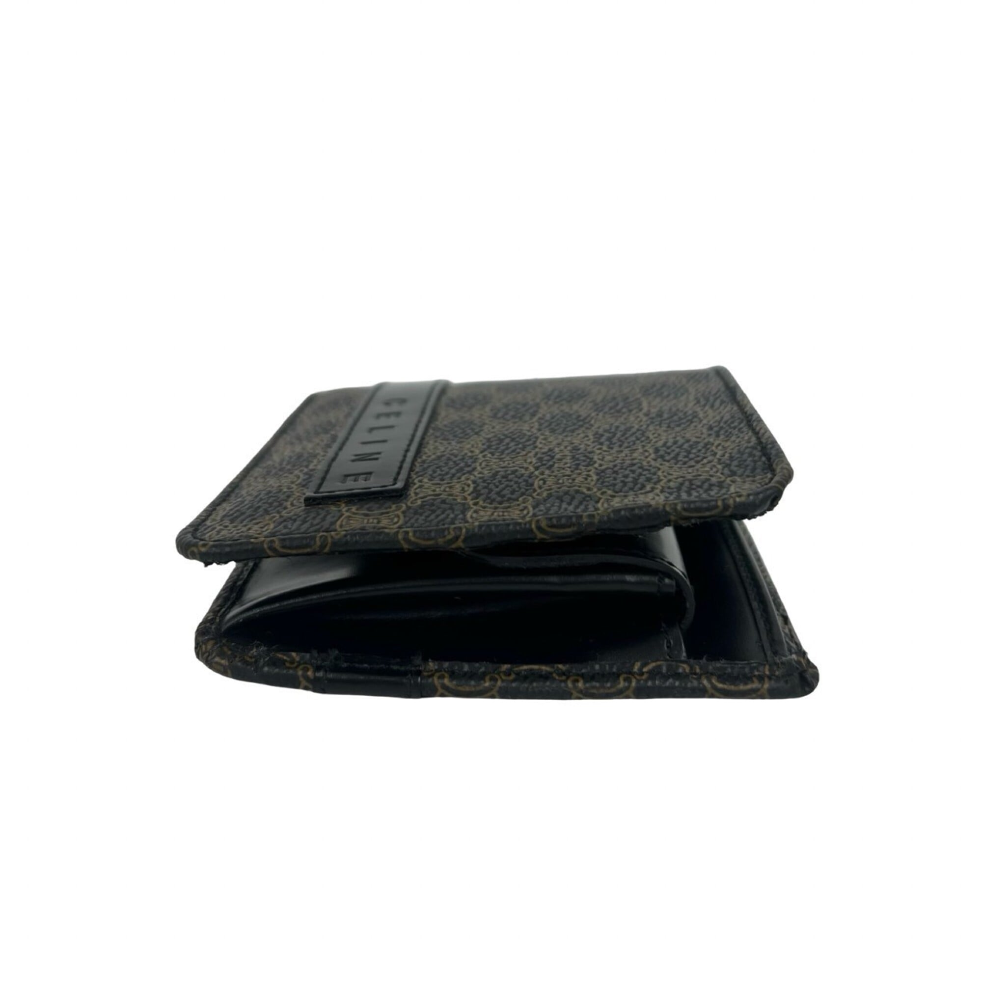 Celine Black Brown Pvc Leather Wallet (Bi-Fold) (Pre-Owned)