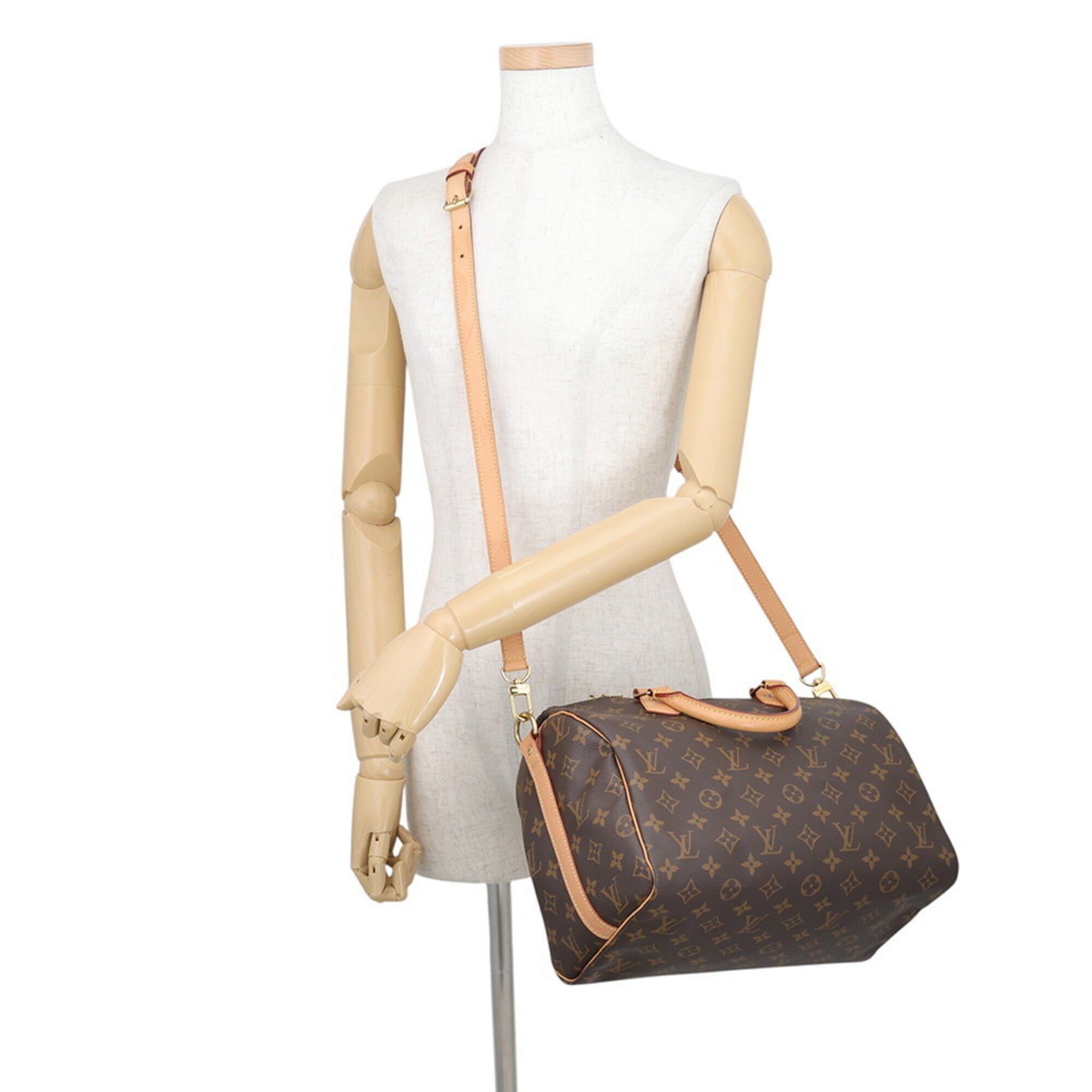 Louis Vuitton Brown Monogram Monogram Boston Bag Handbag (Pre-Owned)