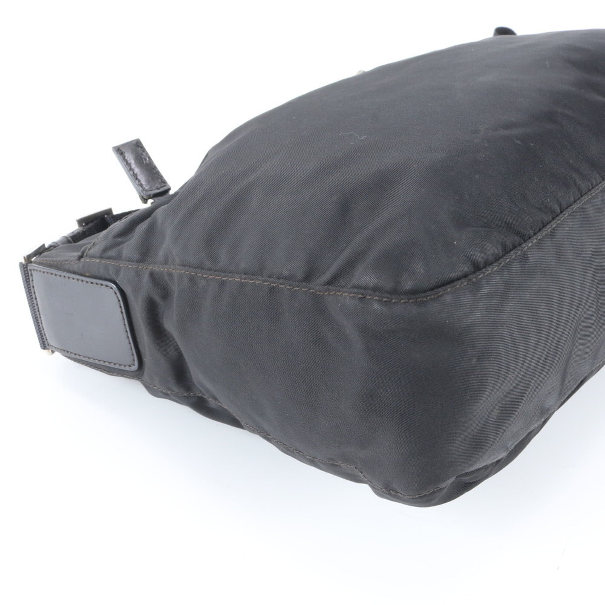 Prada Black Nylon Leather Shoulder Bag (Pre-Owned)