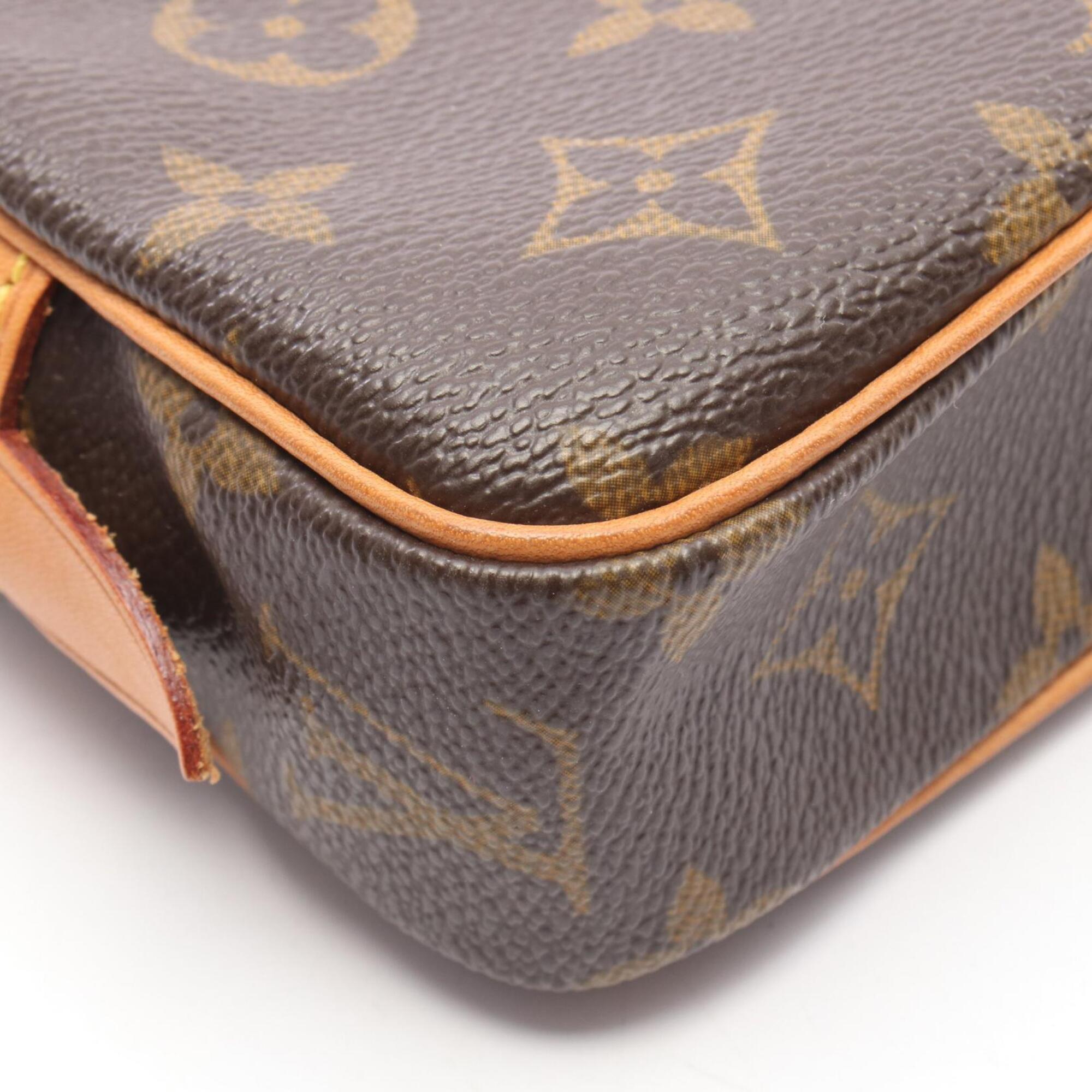 Louis Vuitton Brown Monogram Coated Canvas Leather Handbag Shoulder Bag (Pre-Owned)