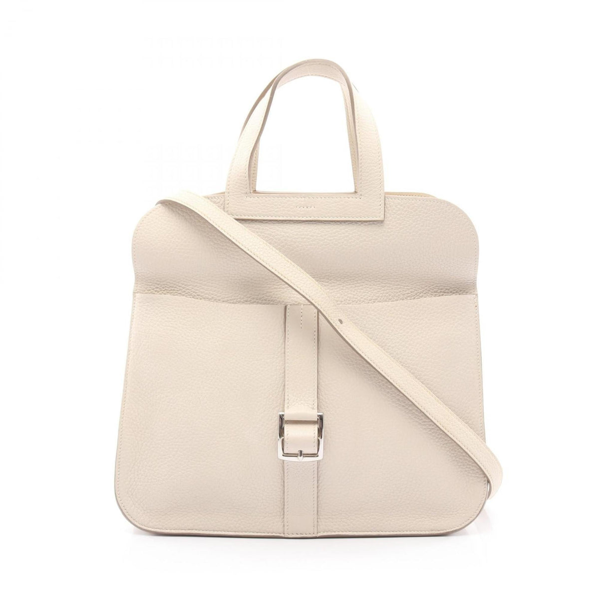 Hermes Alezan Ivory Taurillon Clemence Leather Handbag (Pre-Owned)