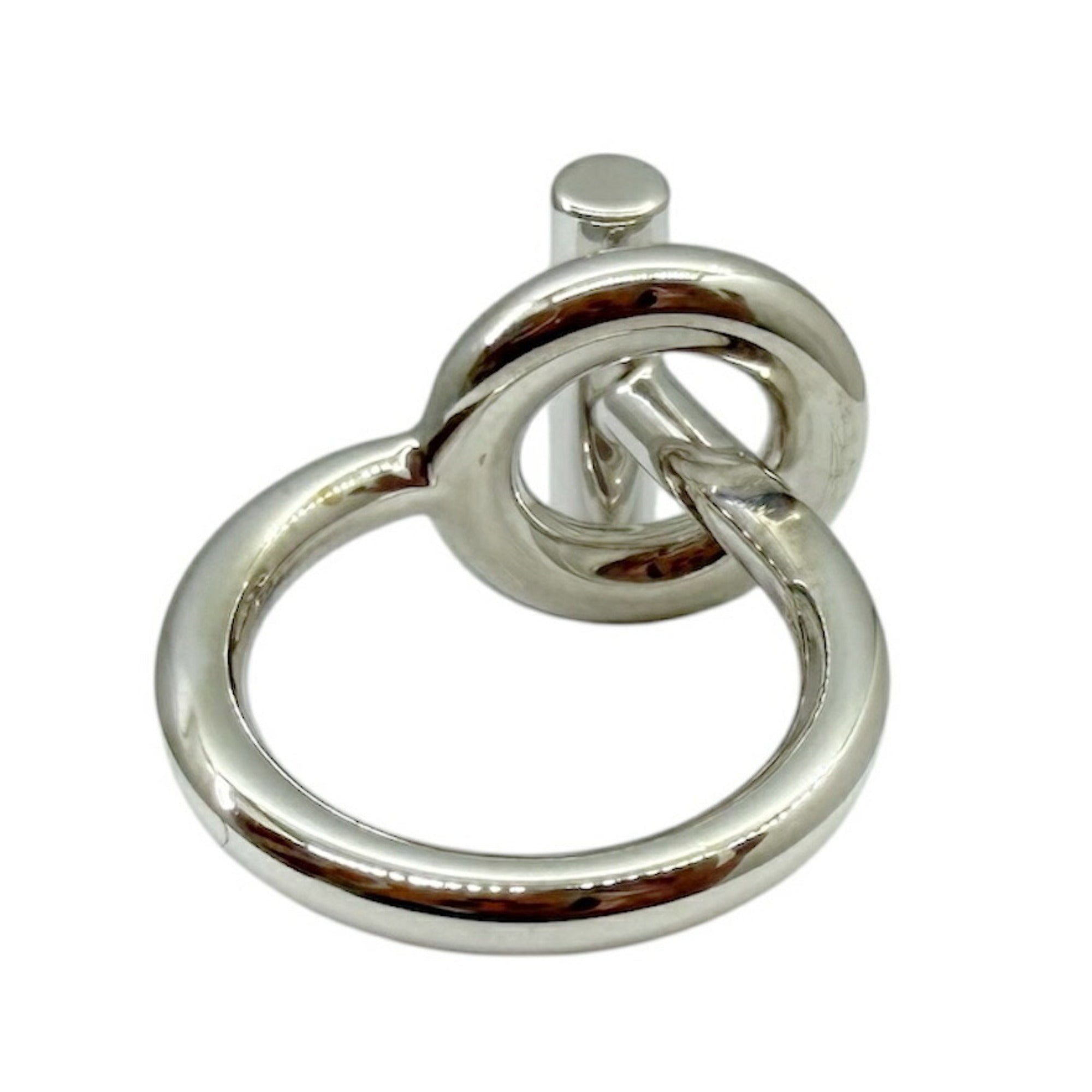 Hermes Silver Silver 925 Band Ring (Pre-Owned)