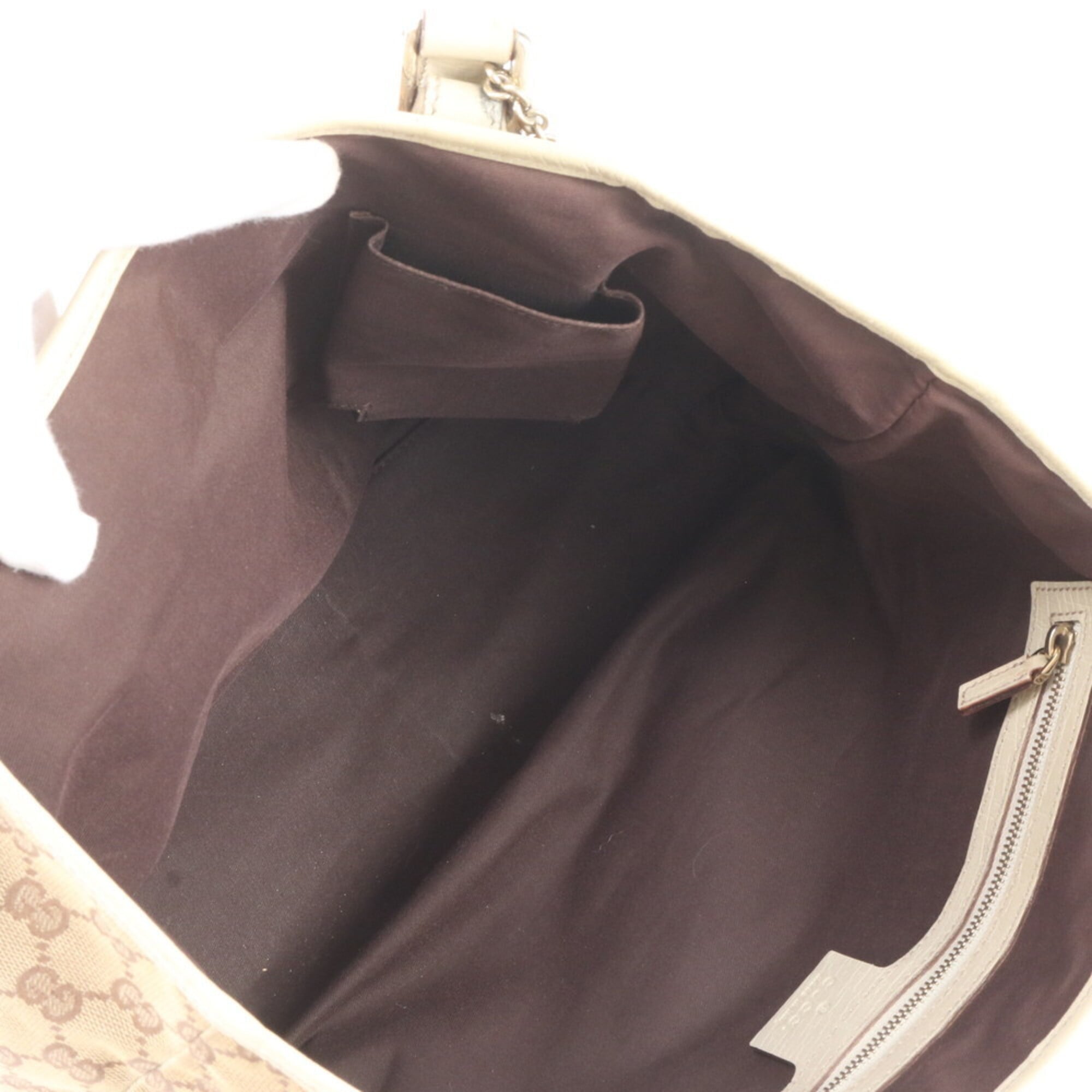 Gucci Gg Canvas Brown Gg Canvas Handbag Tote Bag (Pre-Owned)