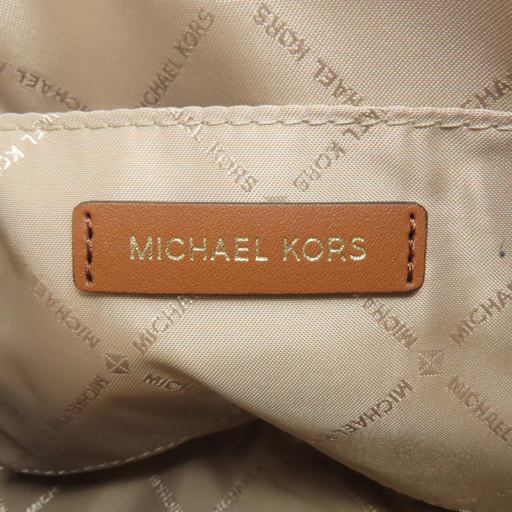 Michael Kors Brown Pvc Handbag Pouch (Pre-Owned)