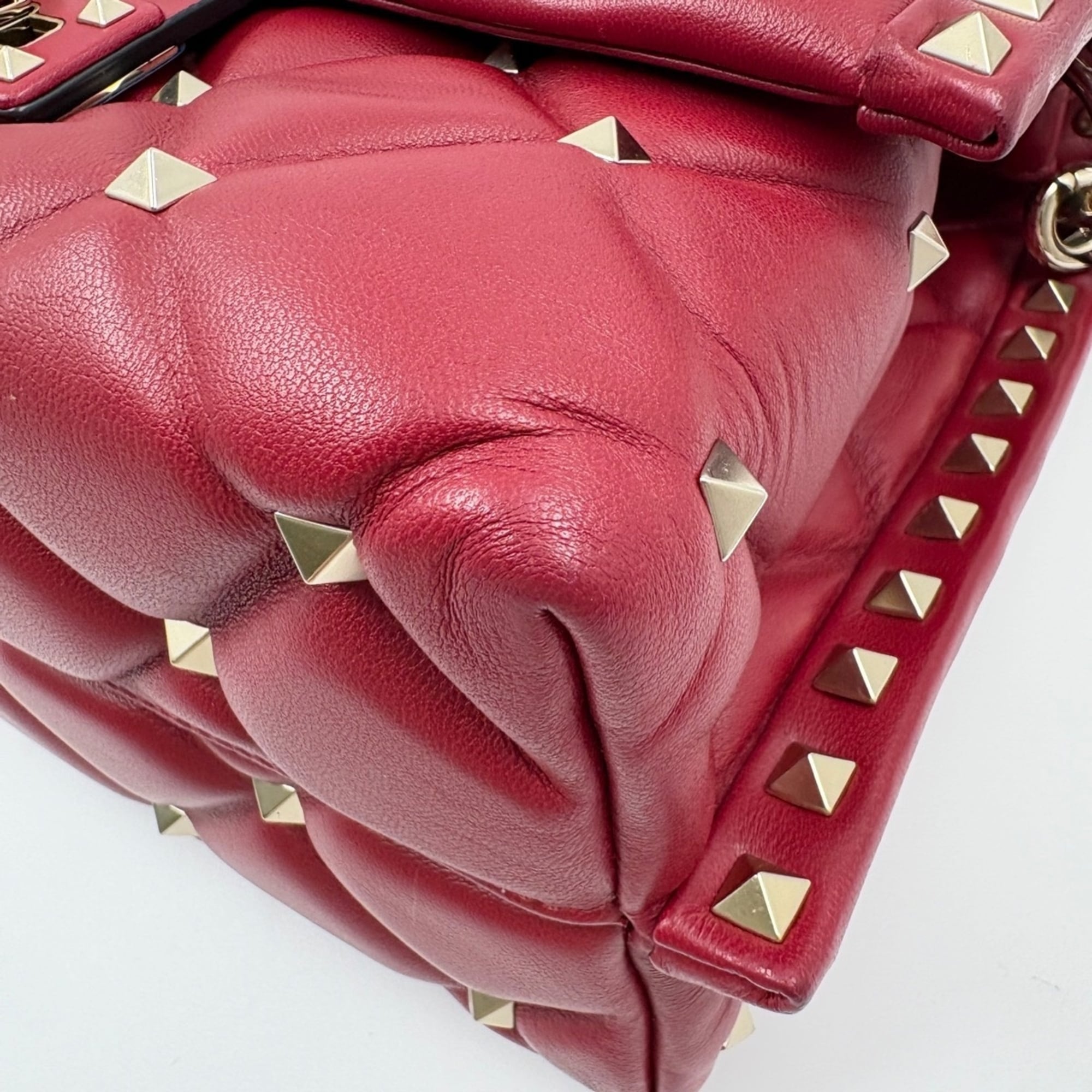 Valentino Red Color Handbag Shoulder Bag (Pre-Owned)