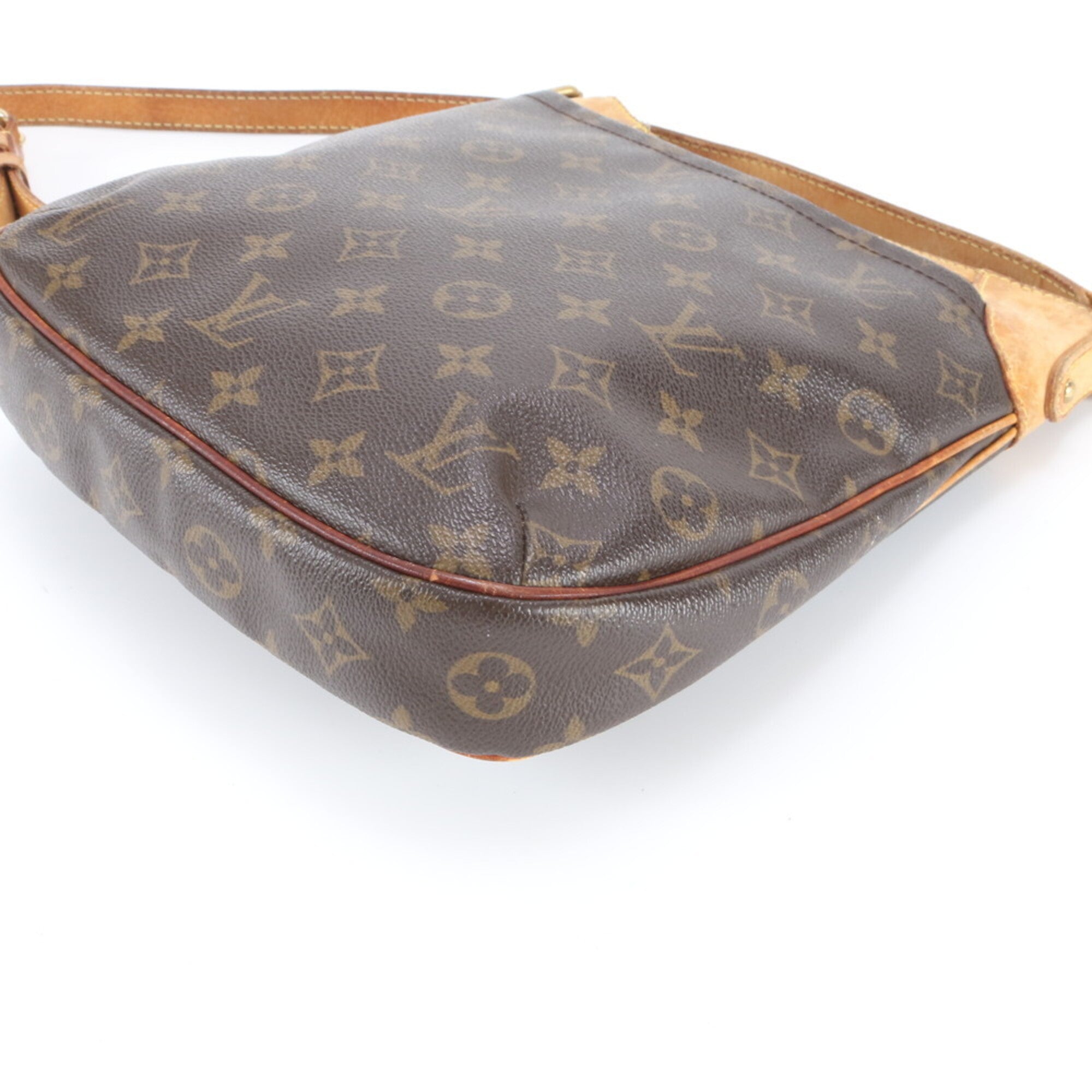 Louis Vuitton Brown Coated Canvas Leather Shoulder Bag (Pre-Owned)