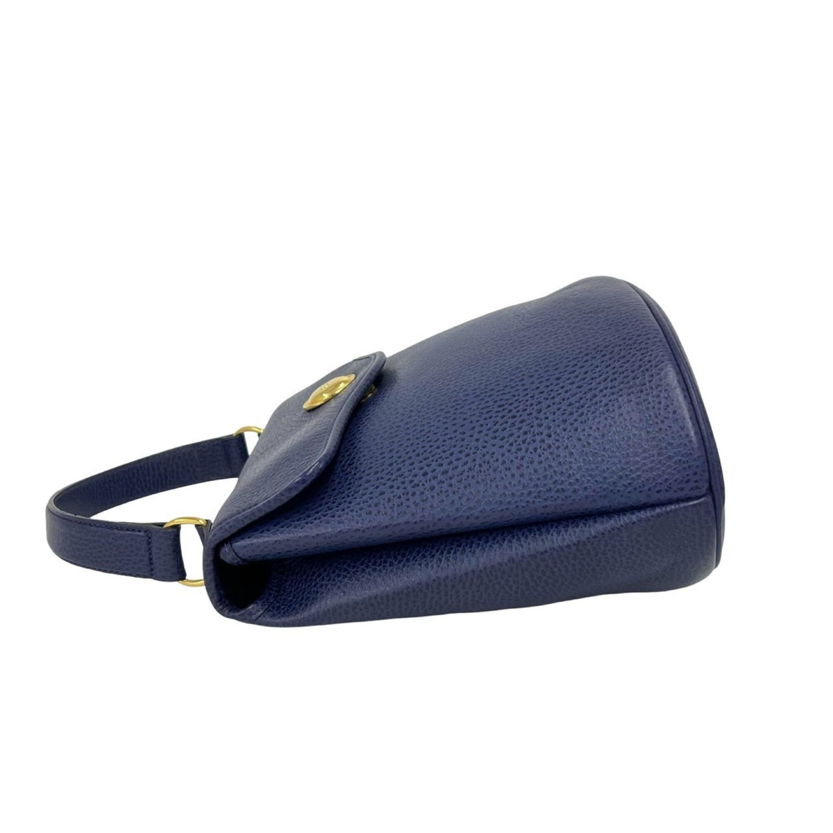Christian Dior Navy Leather Handbag Shoulder Bag (Pre-Owned)