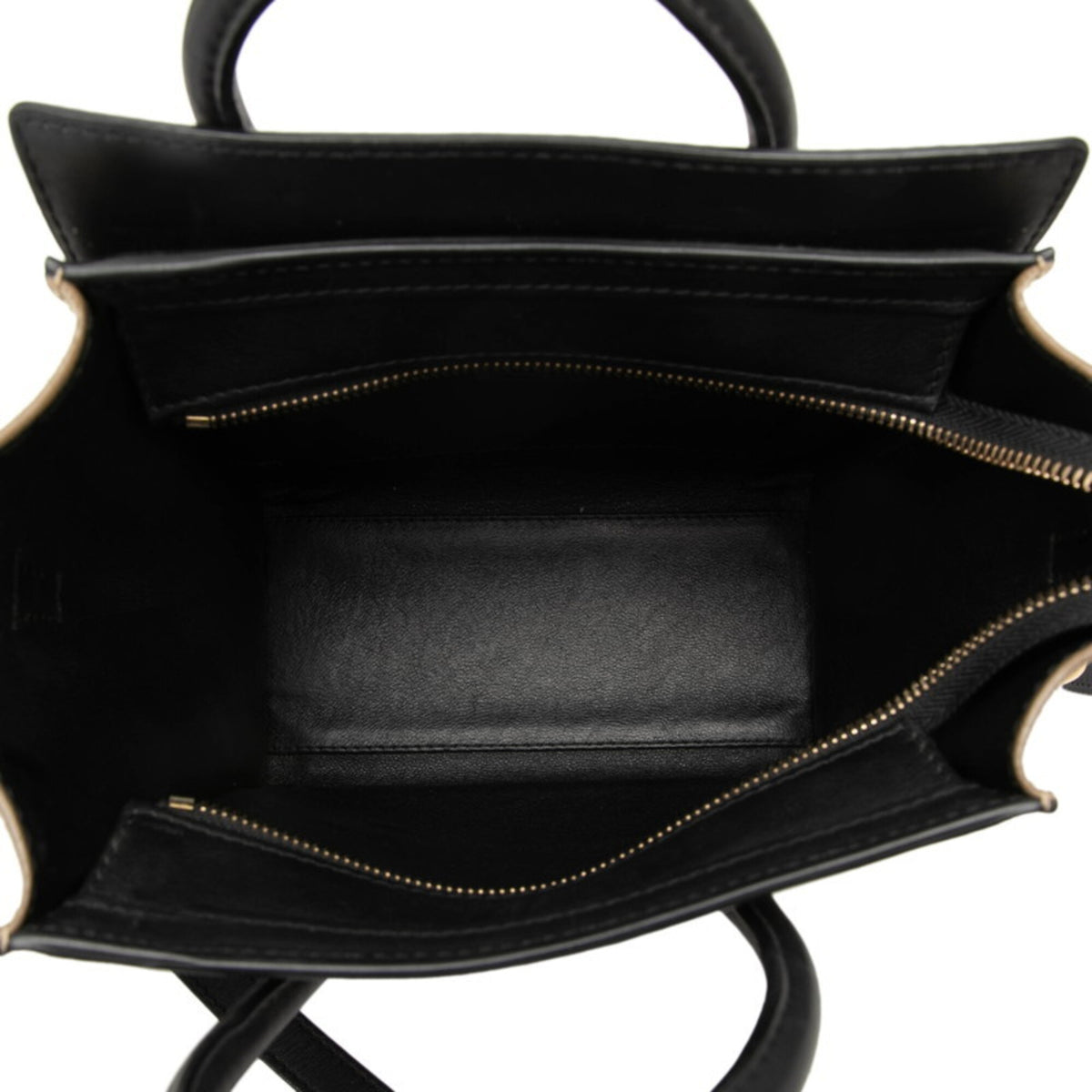 Celine Beige Black Red Color Suede Leather Handbag Shoulder Bag (Pre-Owned)