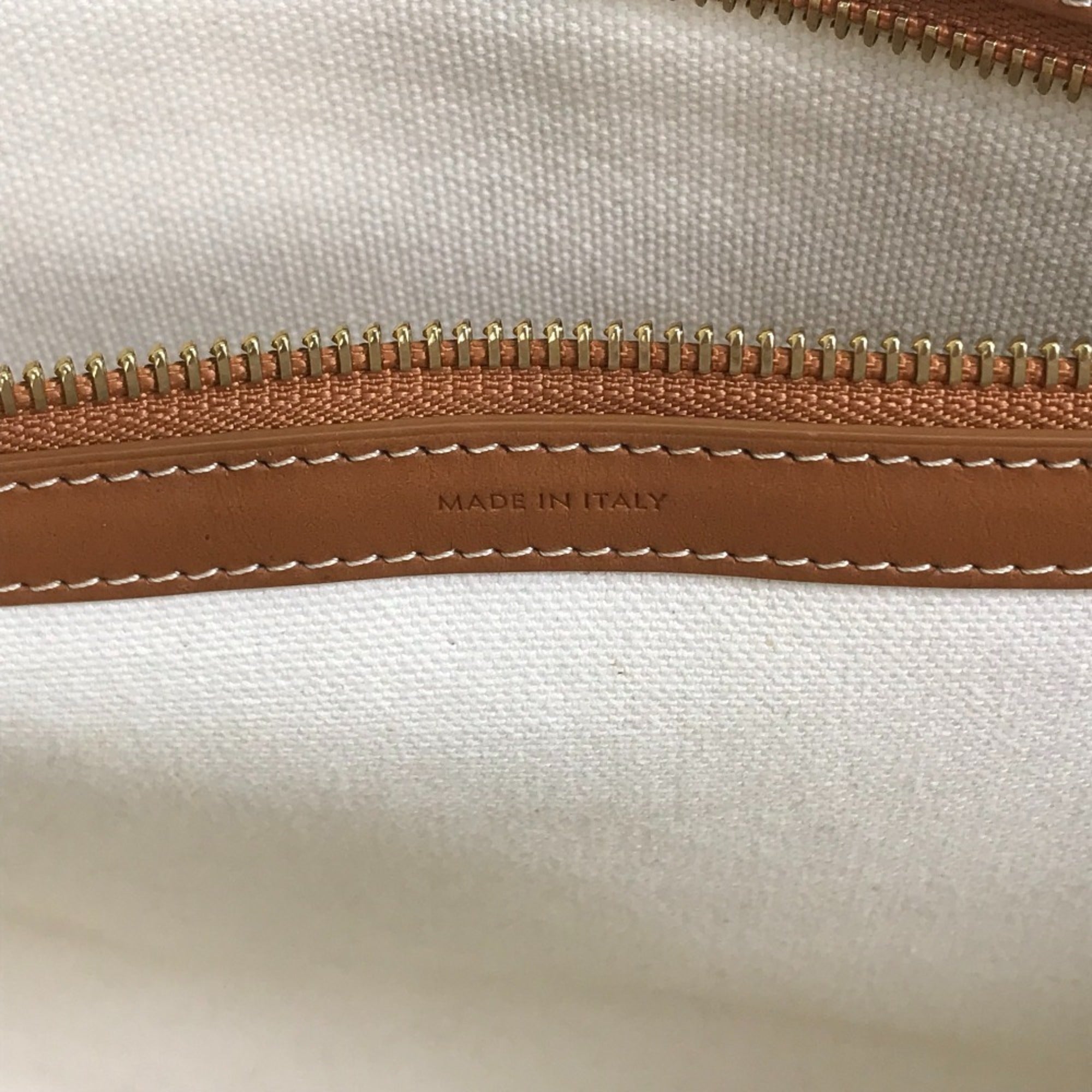 Celine Cabas Beige Canvas Leather Shoulder Bag Tote Bag (Pre-Owned)