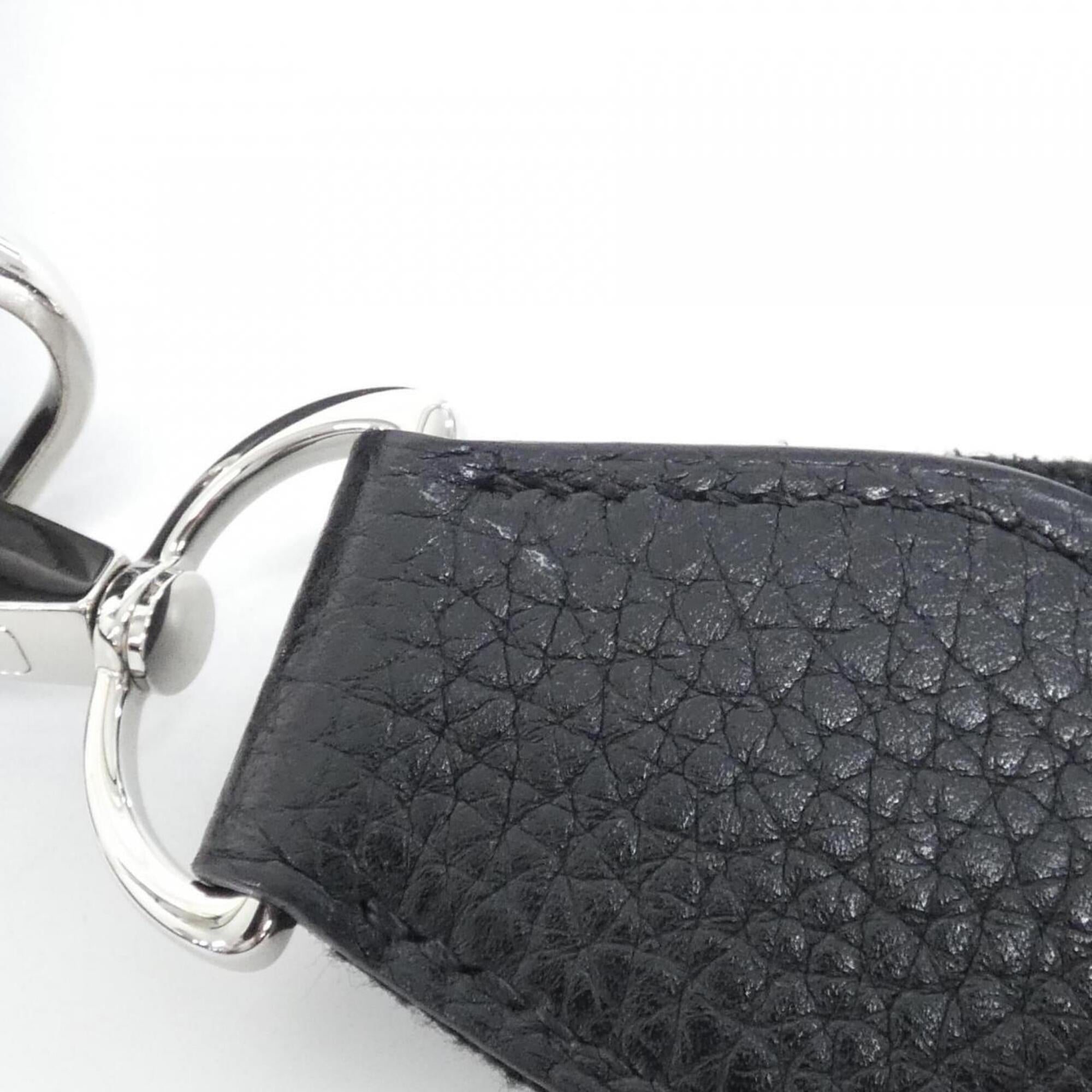 Hermes Black Taurillon Clemence Leather Shoulder Bag (Pre-Owned)