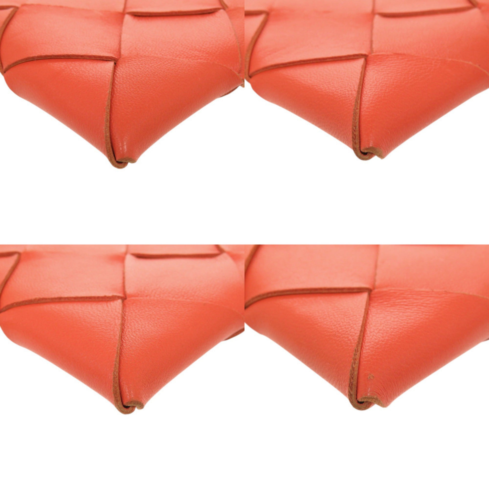Bottega Veneta Orange Intrecciato Shoulder Bag (Pre-Owned)