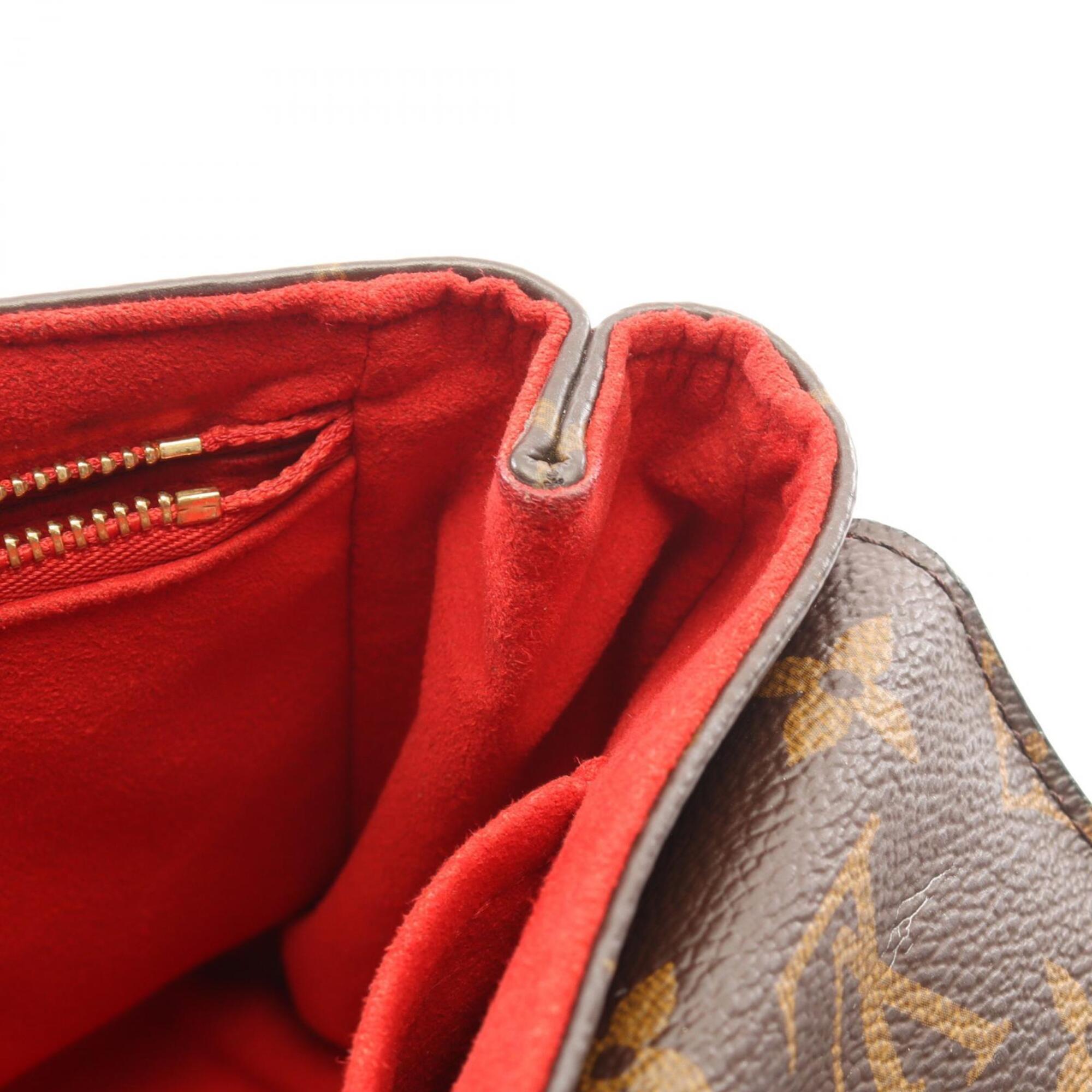 Louis Vuitton Brown Cerise Monogram Red Color Monogram Leather Handbag Shoulder Bag (Pre-Owned)