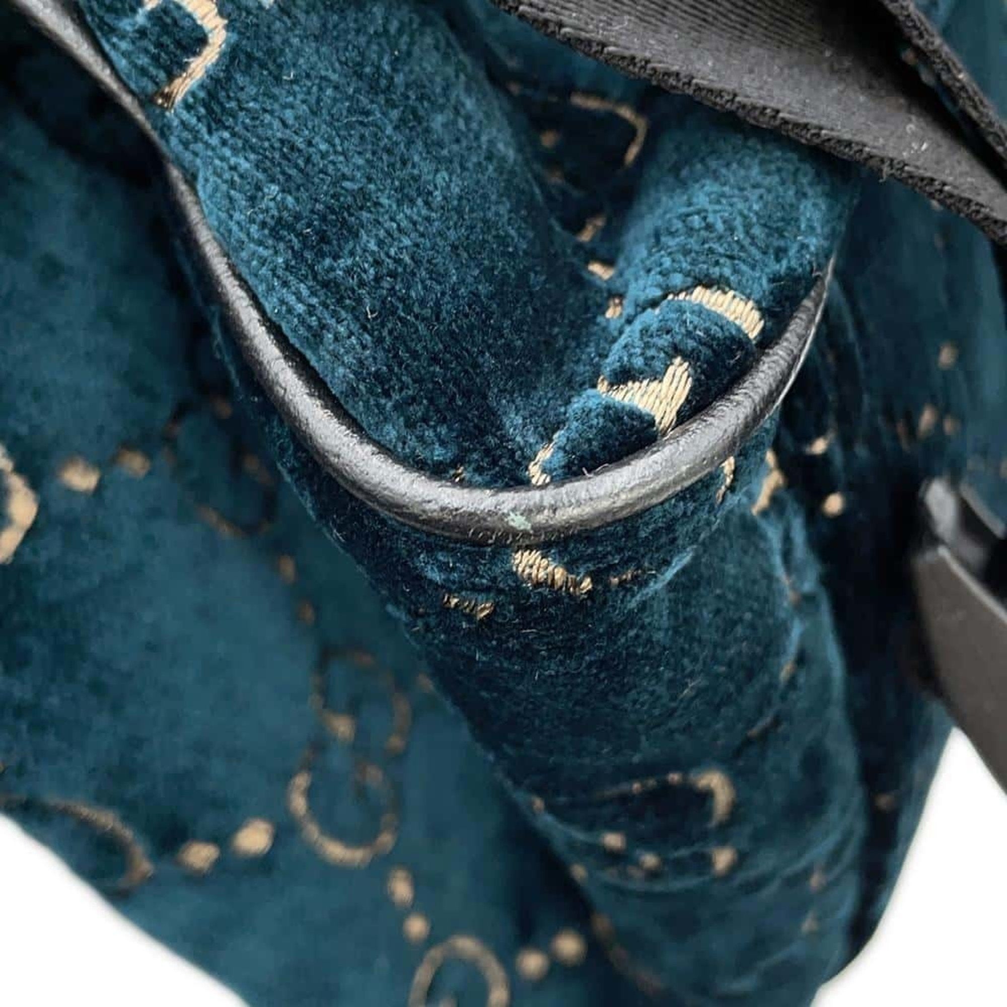 Gucci Blue Velvet Backpack (Pre-Owned)