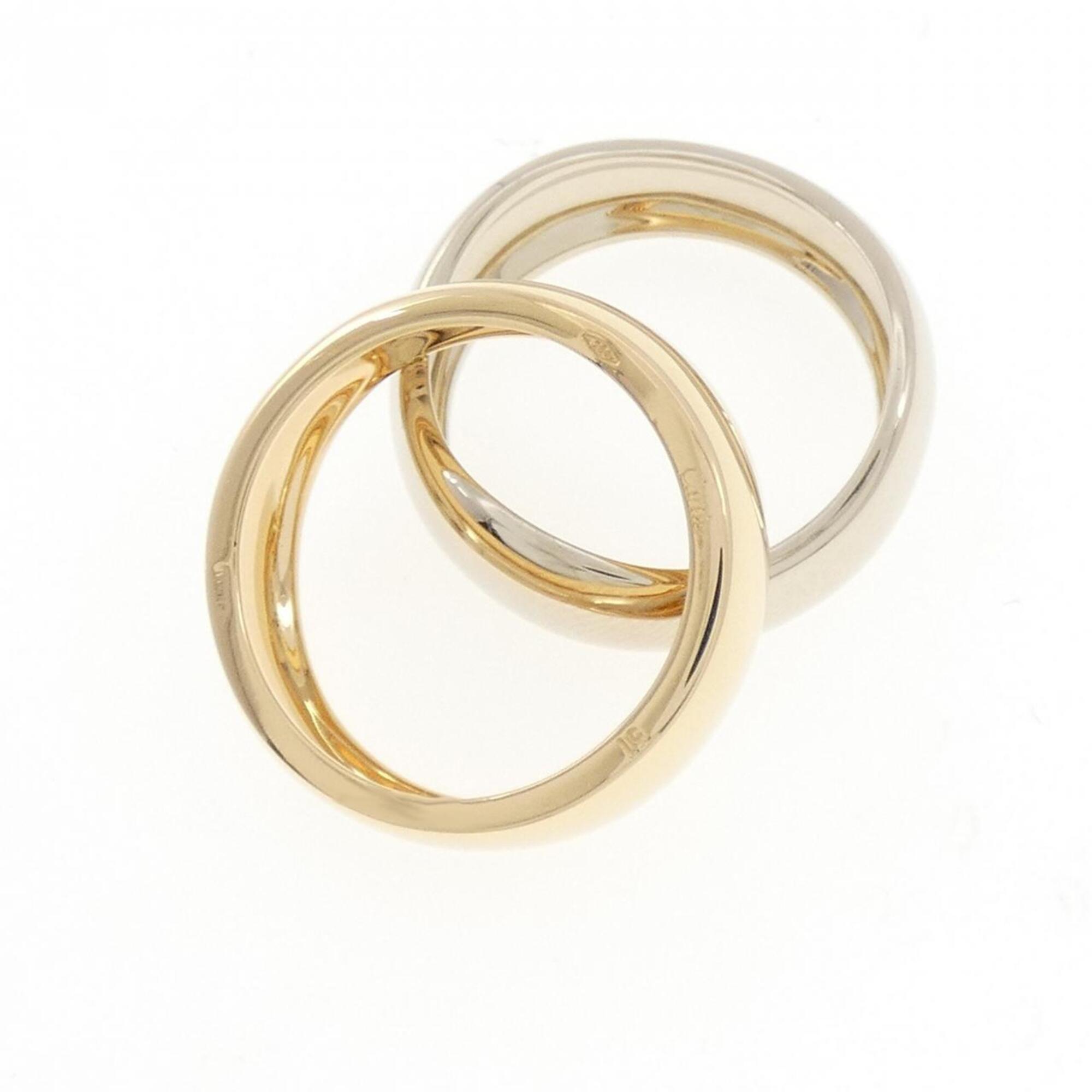 Cartier White Gold Yellow Gold Yellow Gold (18K) White Gold (18K) Band Ring (Pre-Owned)