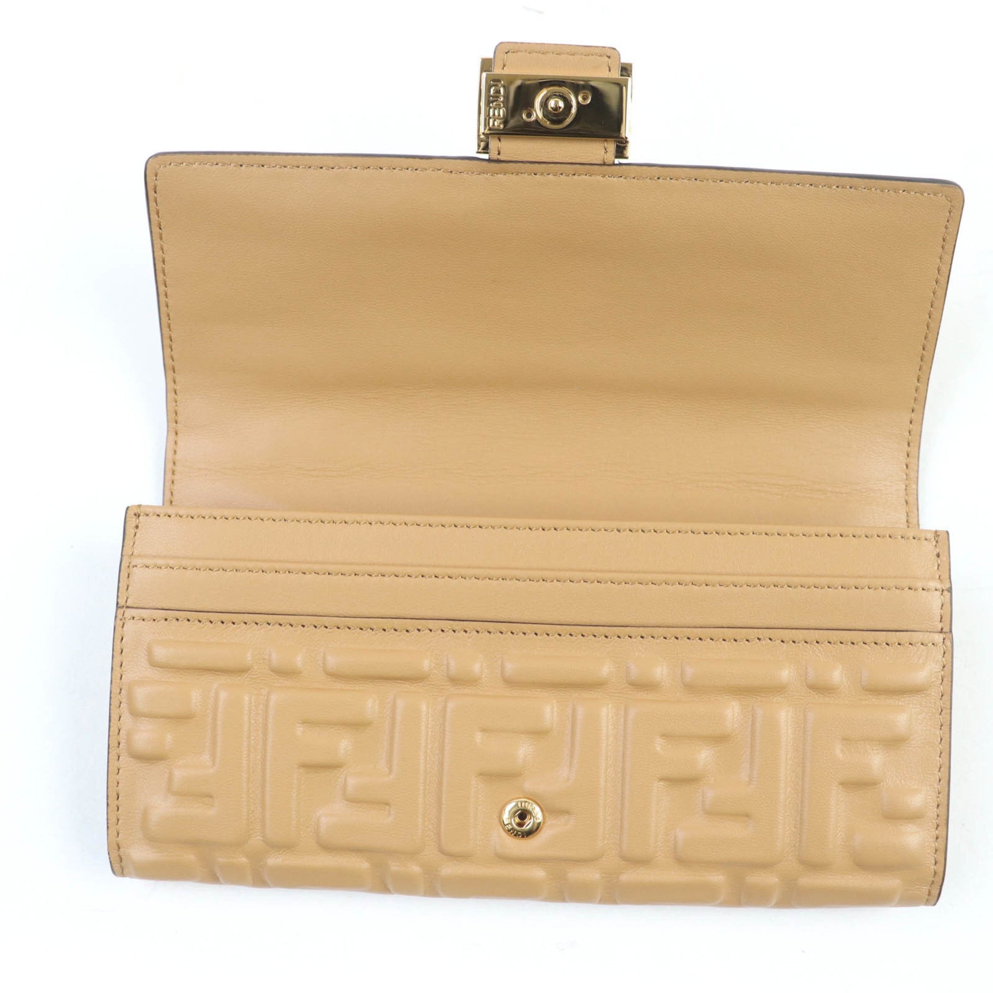 Fendi Brown Leather Long Wallet (Bi-Fold) (Pre-Owned)