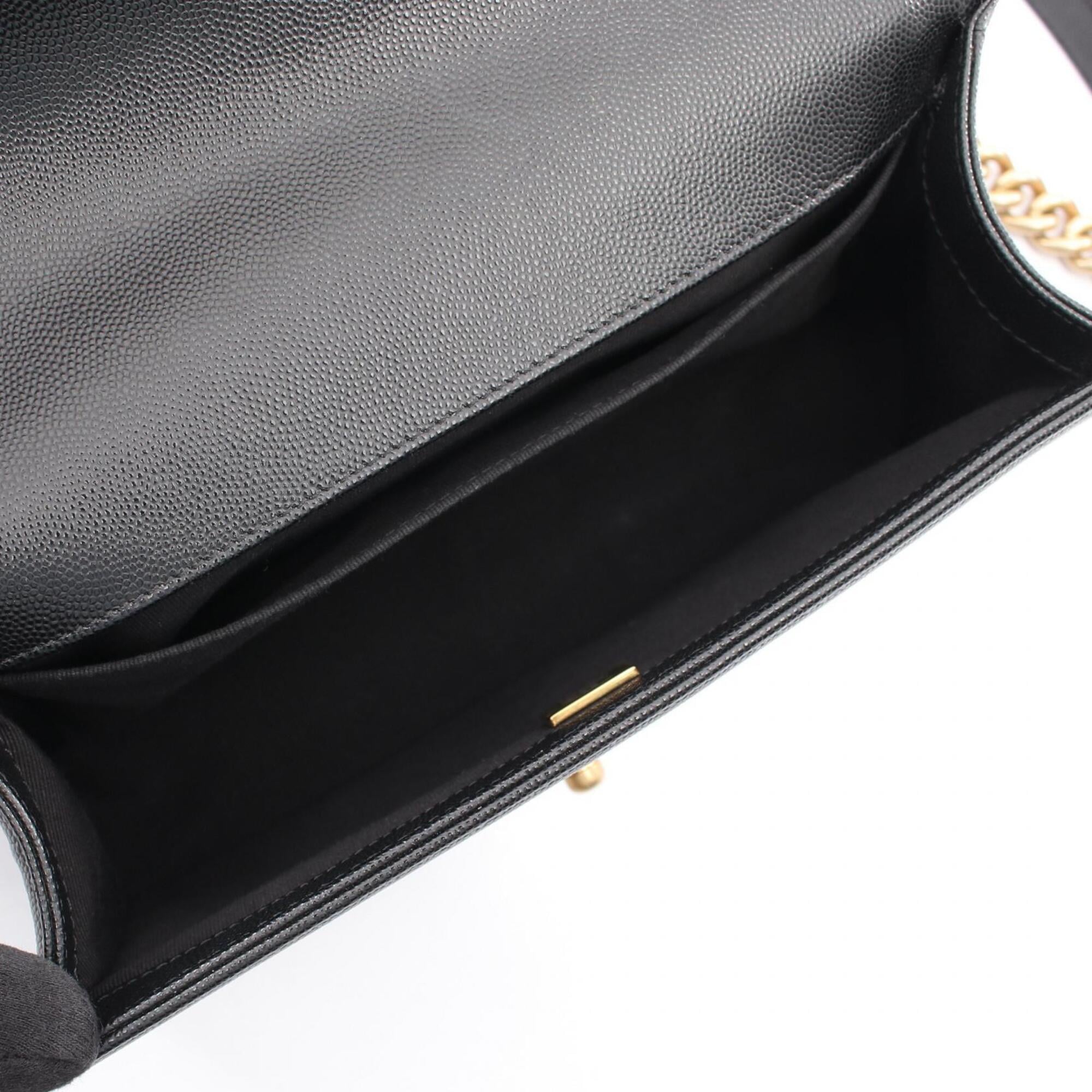 Chanel Black Grained Calfskin Handbag Shoulder Bag (Pre-Owned)
